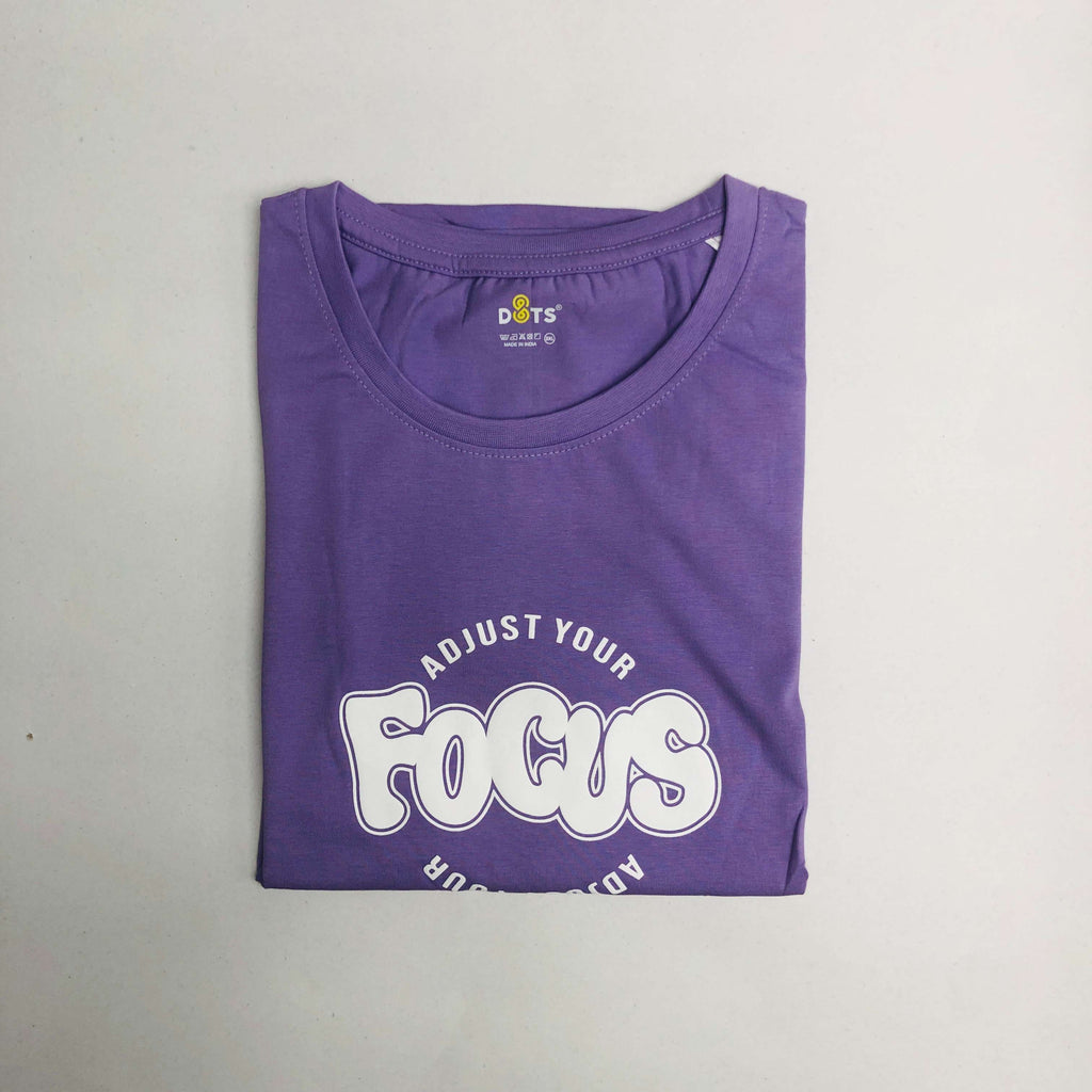 Women’s Solid T-Shirt-Dots