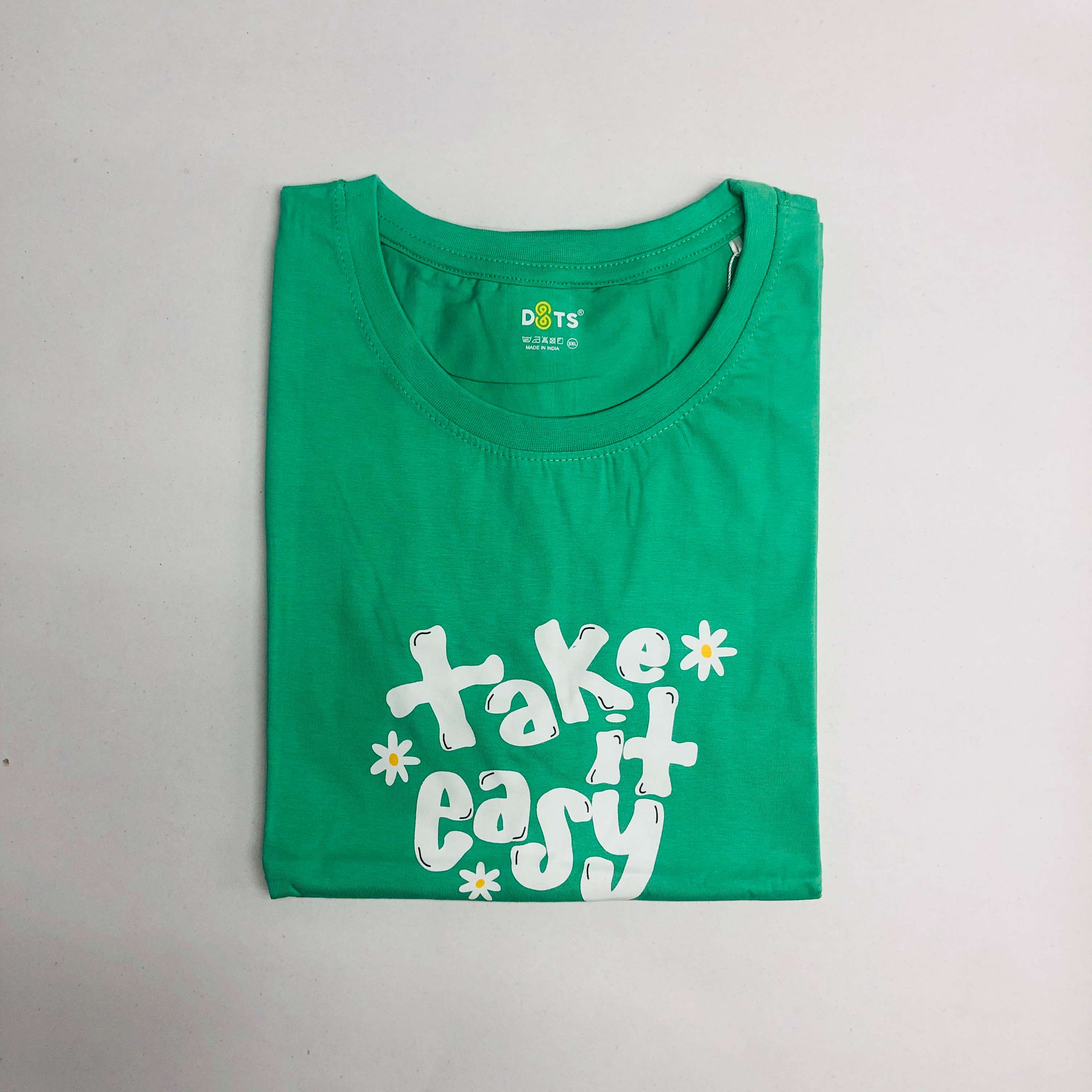 Women’s Solid T-Shirt-Dots