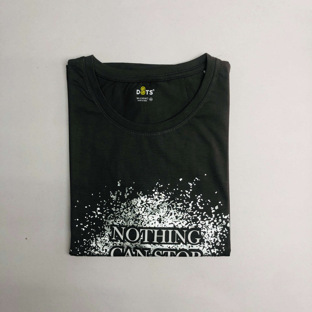 Women’s Solid T-Shirt-Dots
