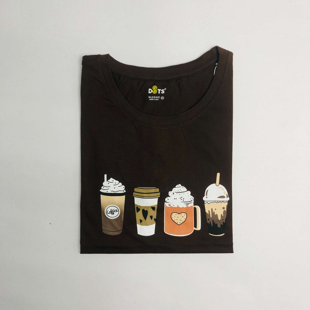 Women’s Solid T-Shirt-Dots