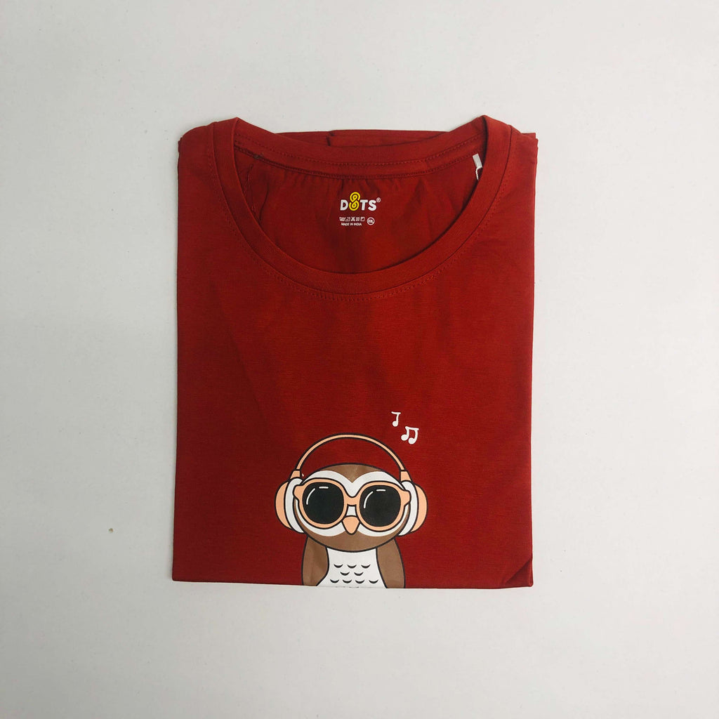 Women’s Solid T-Shirt-Dots