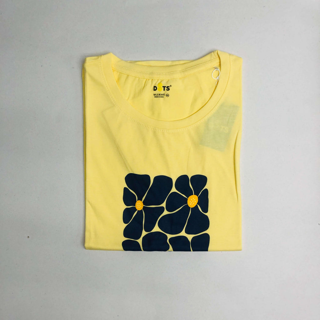 Women’s Solid T-Shirt-Dots