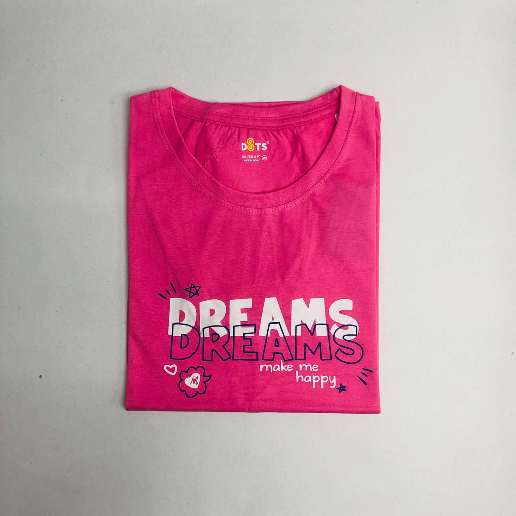 Women’s Solid T-Shirt-Dots