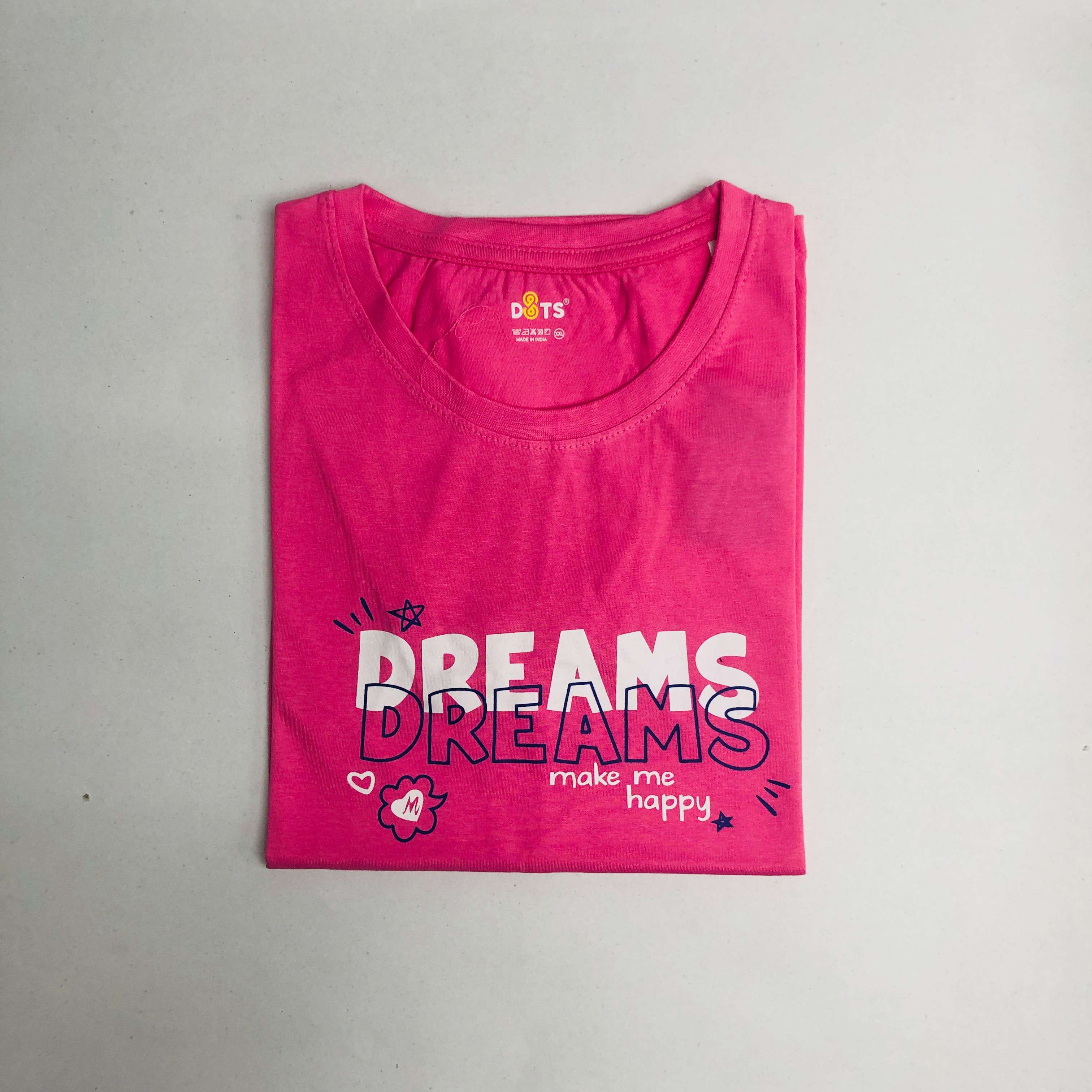 Women’s Solid T-Shirt-Dots