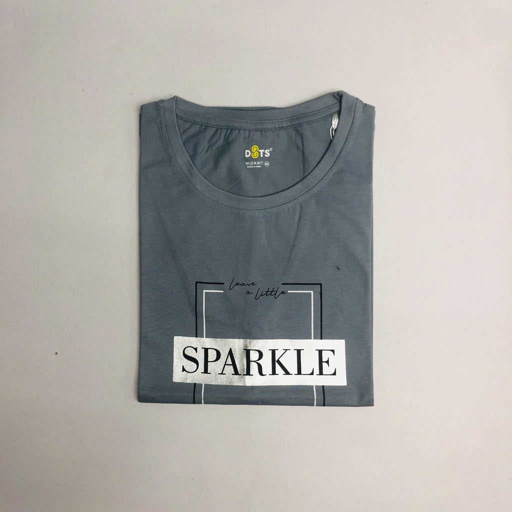 Women’s Solid T-Shirt-Dots