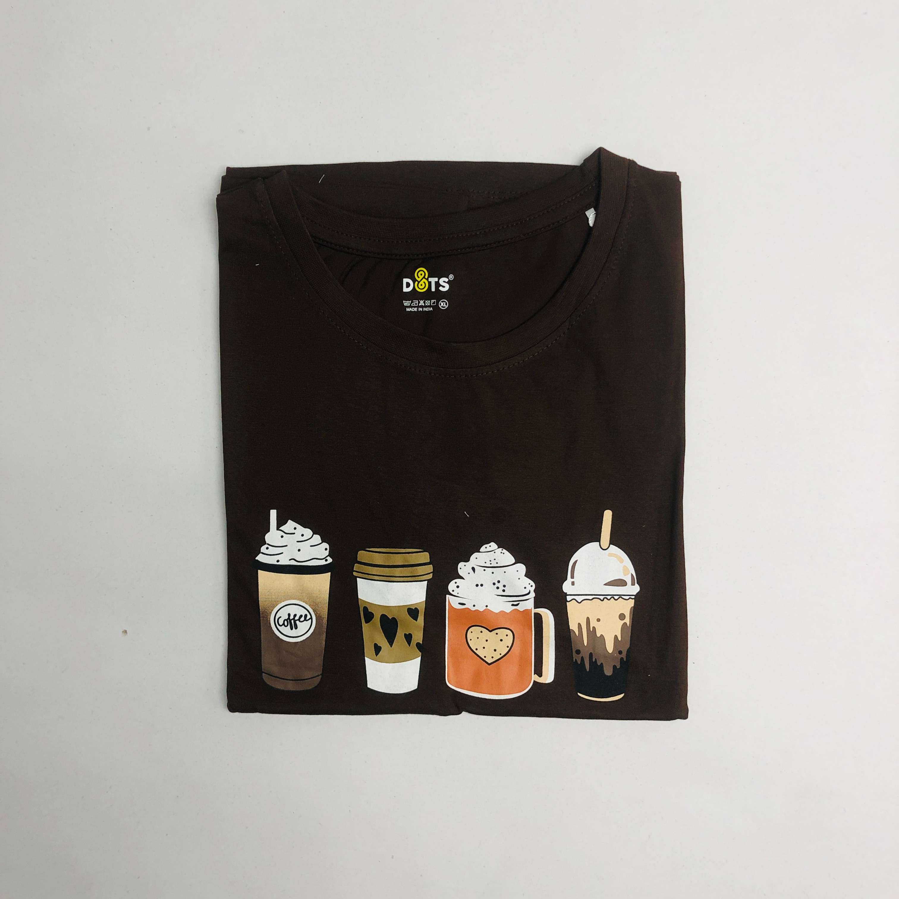 Women’s Solid T-Shirt-Dots