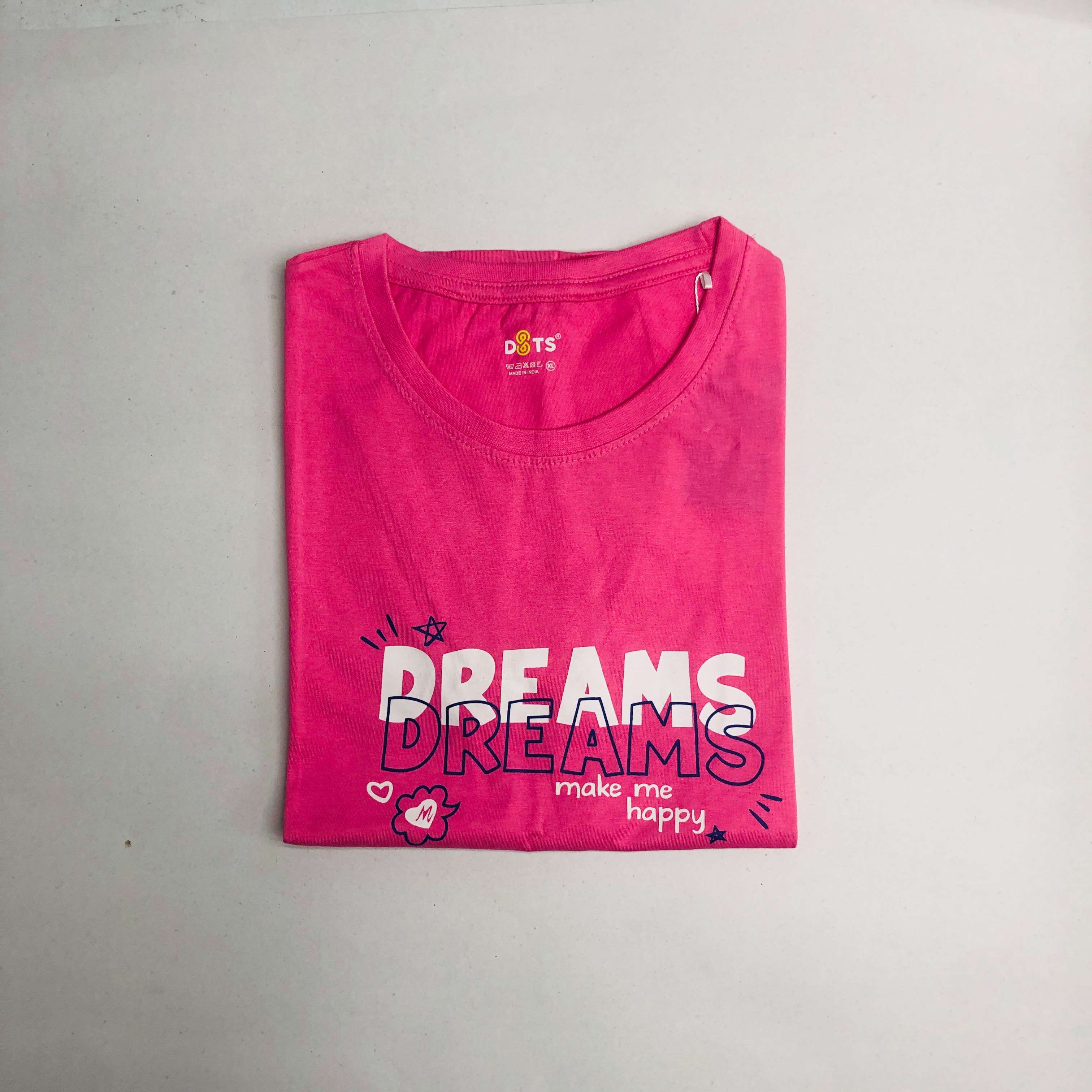 Women’s Solid T-Shirt-Dots
