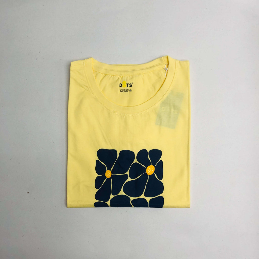 Women’s Solid T-Shirt-Dots