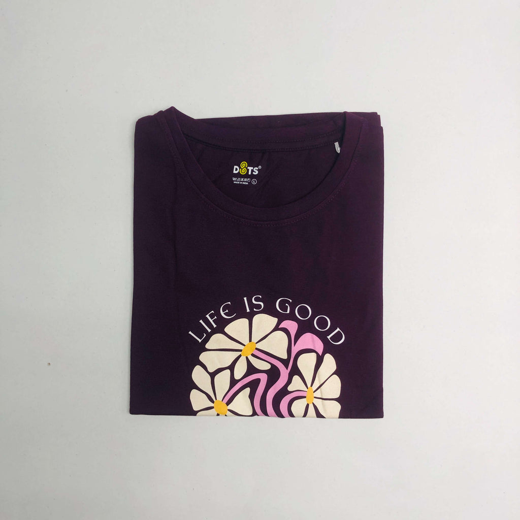 Women’s Solid T-Shirt-Dots