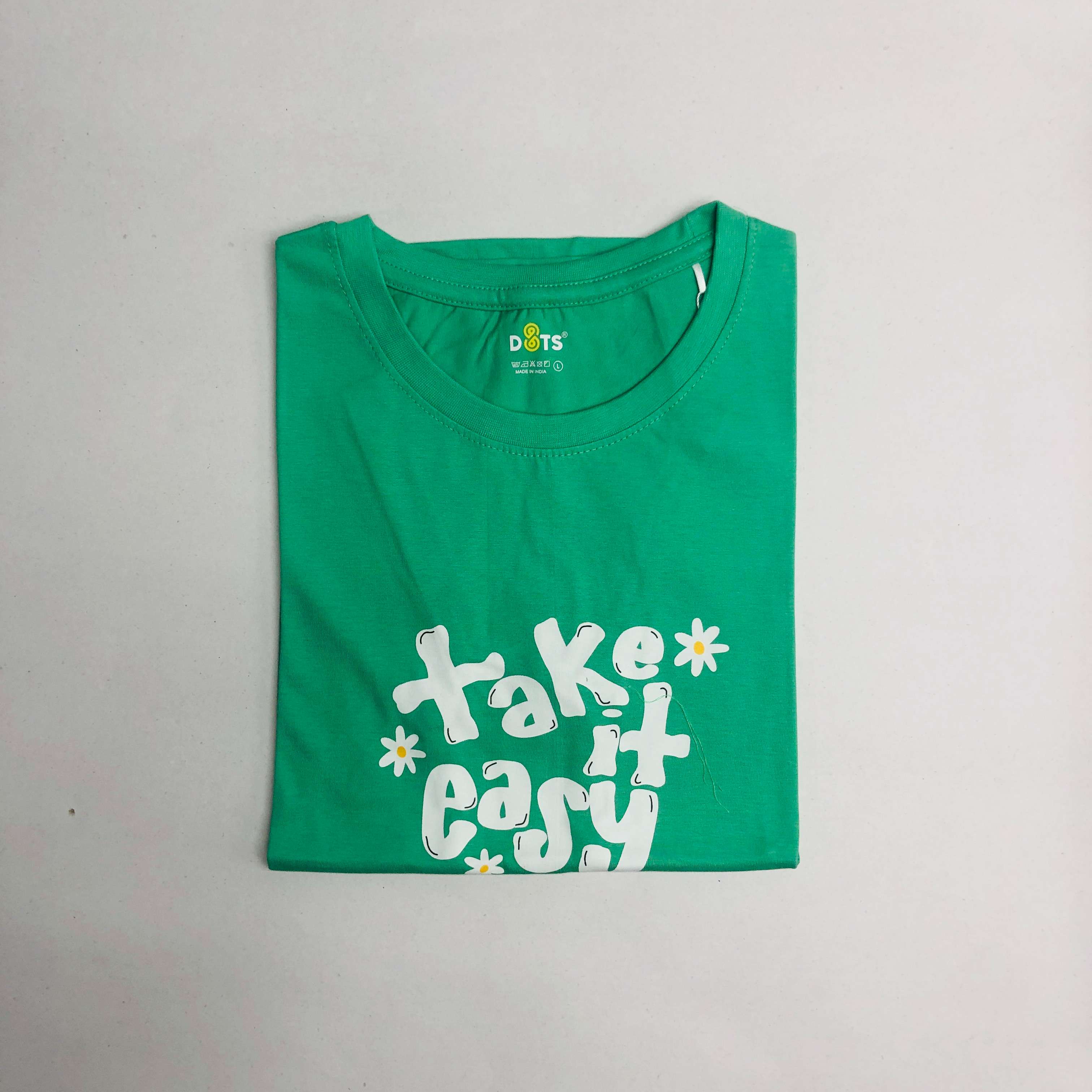Women’s Solid T-Shirt-Dots