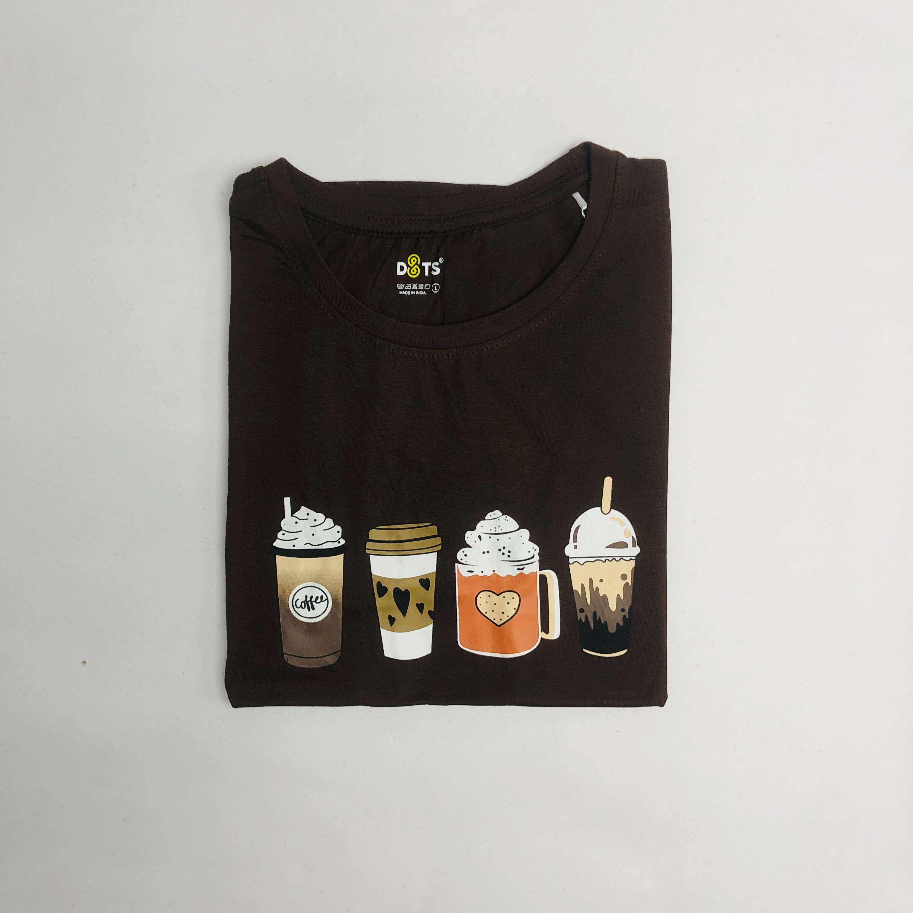 Women’s Solid T-Shirt-Dots