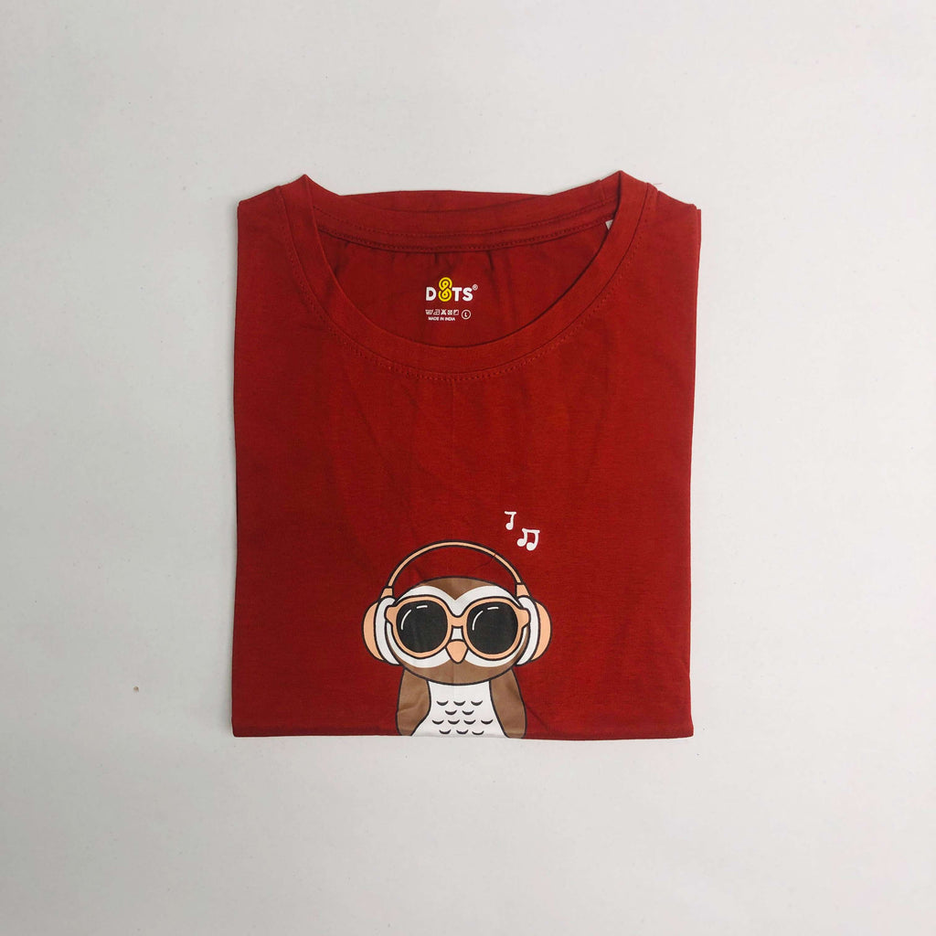 Women’s Solid T-Shirt-Dots
