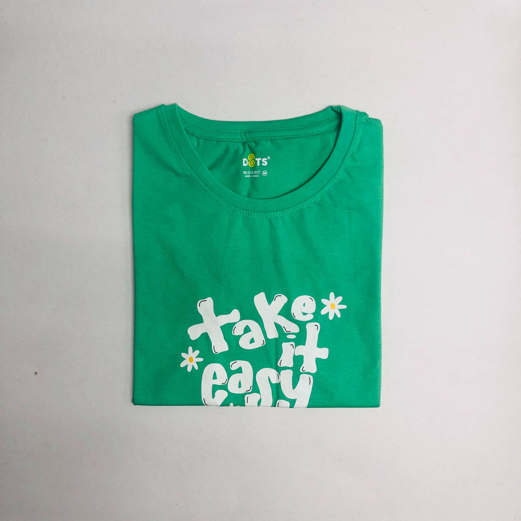 Women’s Solid T-Shirt-Dots