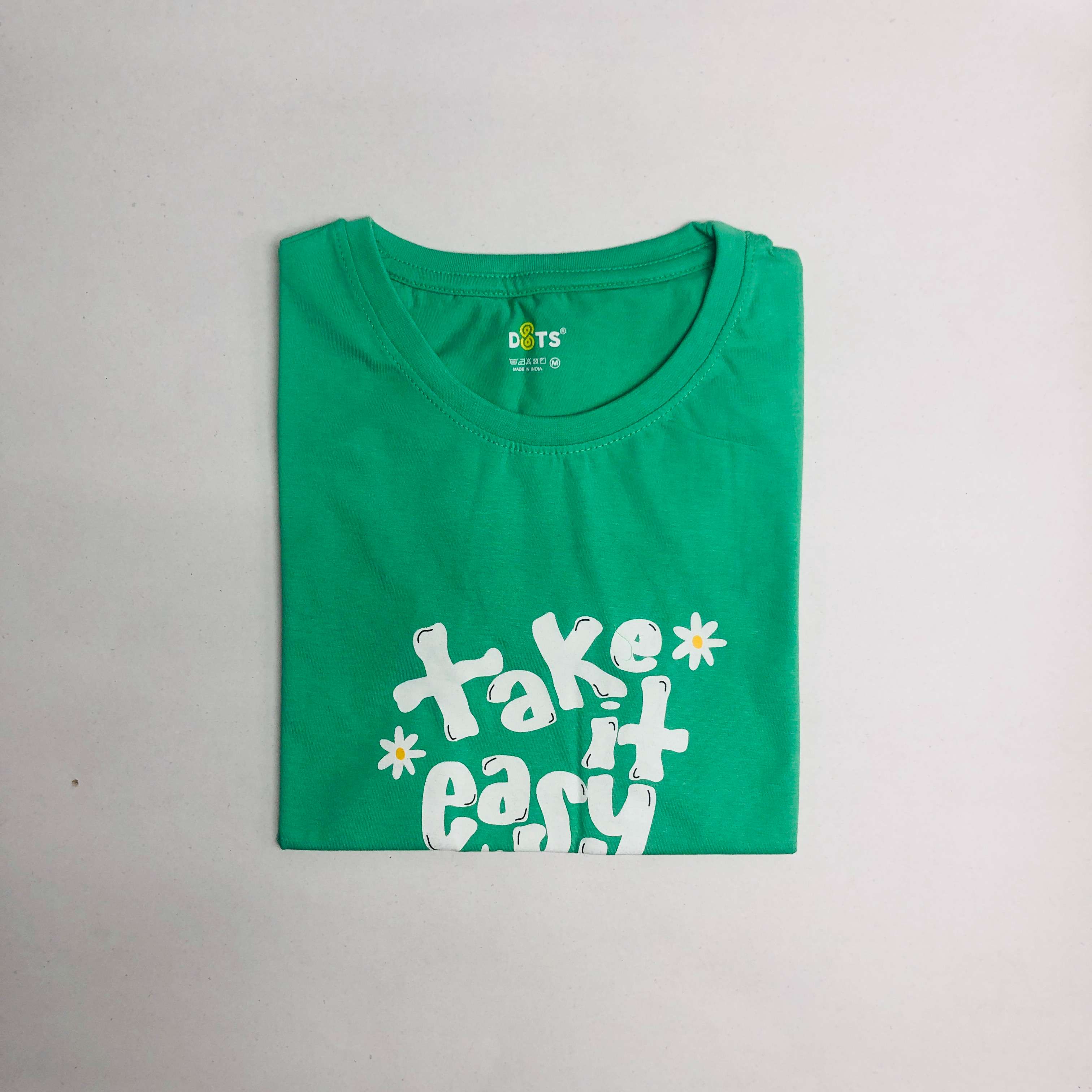 Women’s Solid T-Shirt-Dots