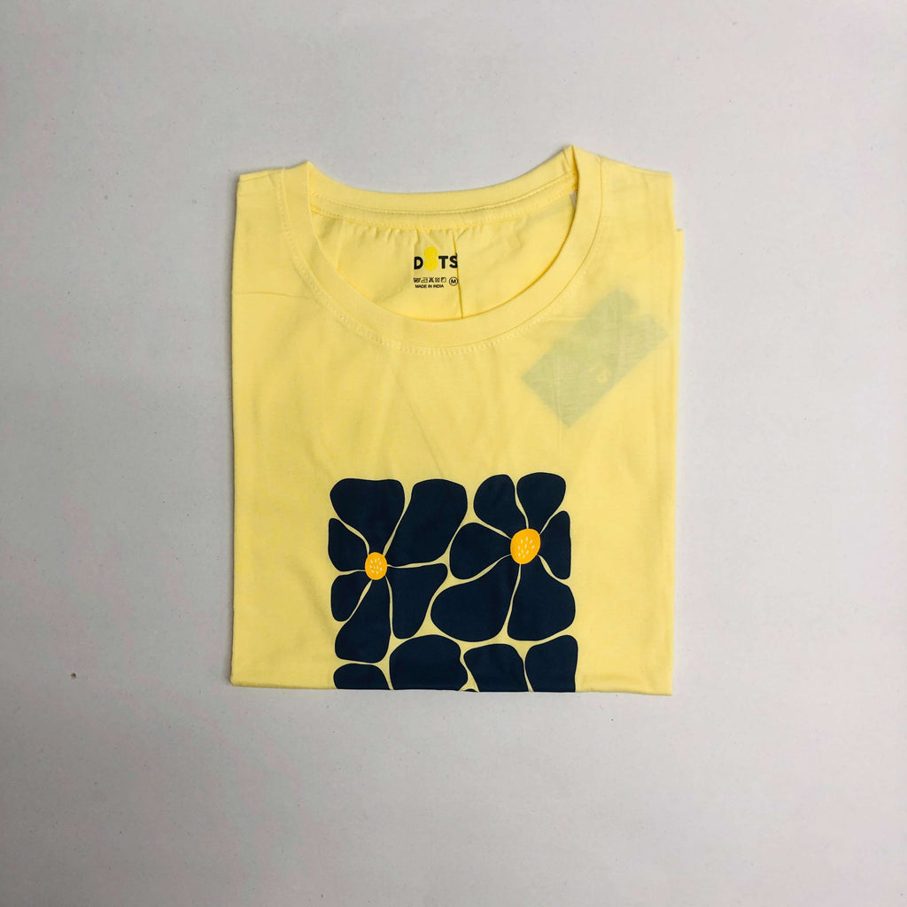 Women’s Solid T-Shirt-Dots