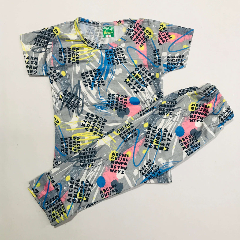 Cartoon Cuddles printed Pant Set