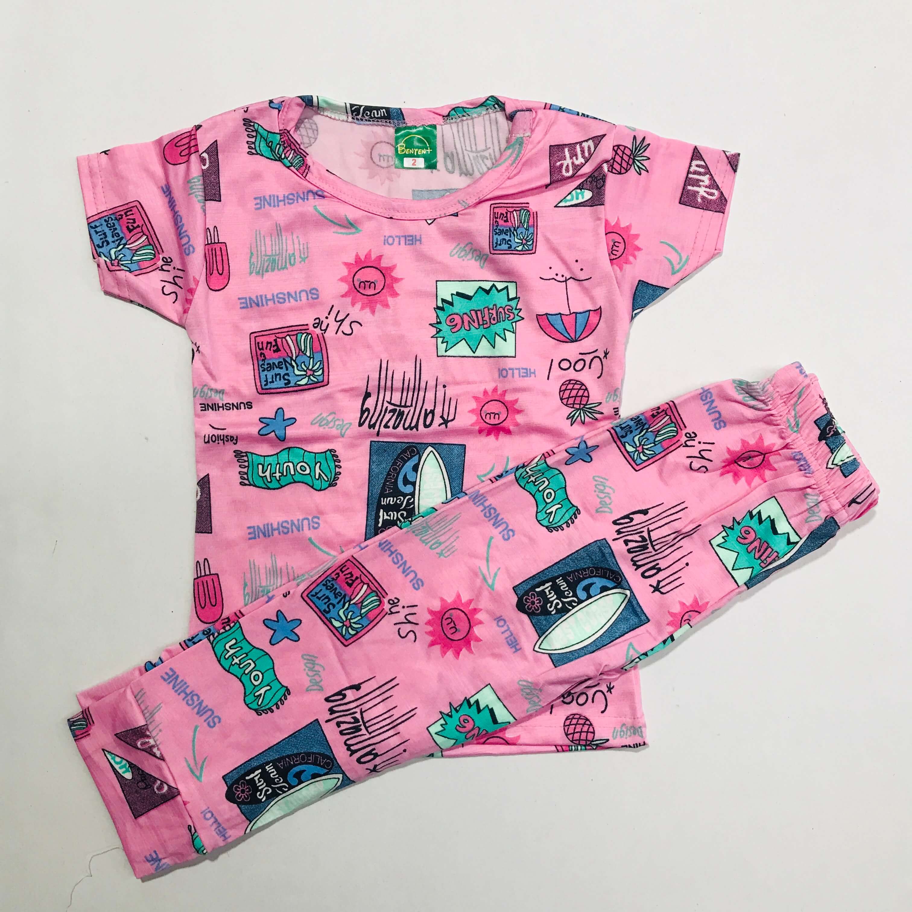 Cartoon Cuddles printed Pant Set