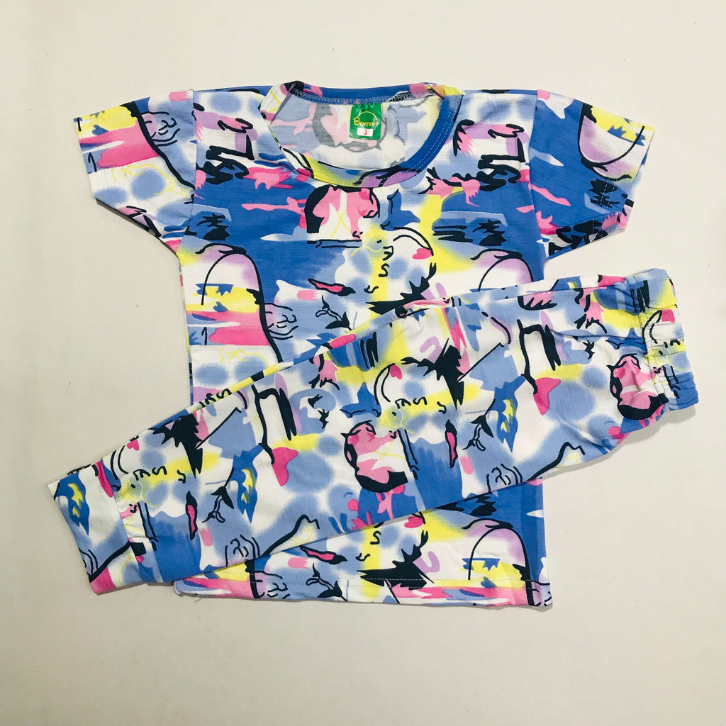 Cartoon Cuddles printed Pant Set