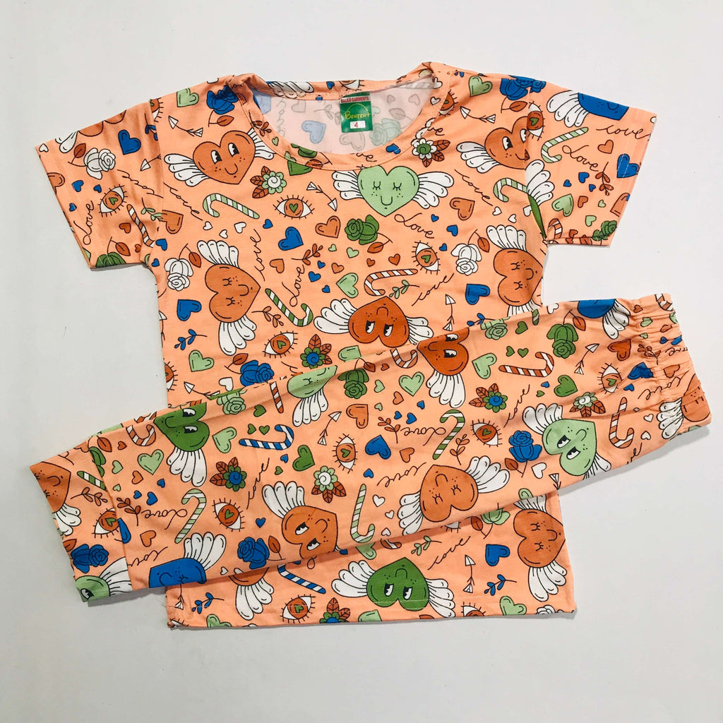 Cartoon Cuddles printed Pant Set