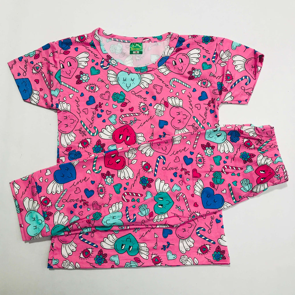 Cartoon Cuddles printed Pant Set