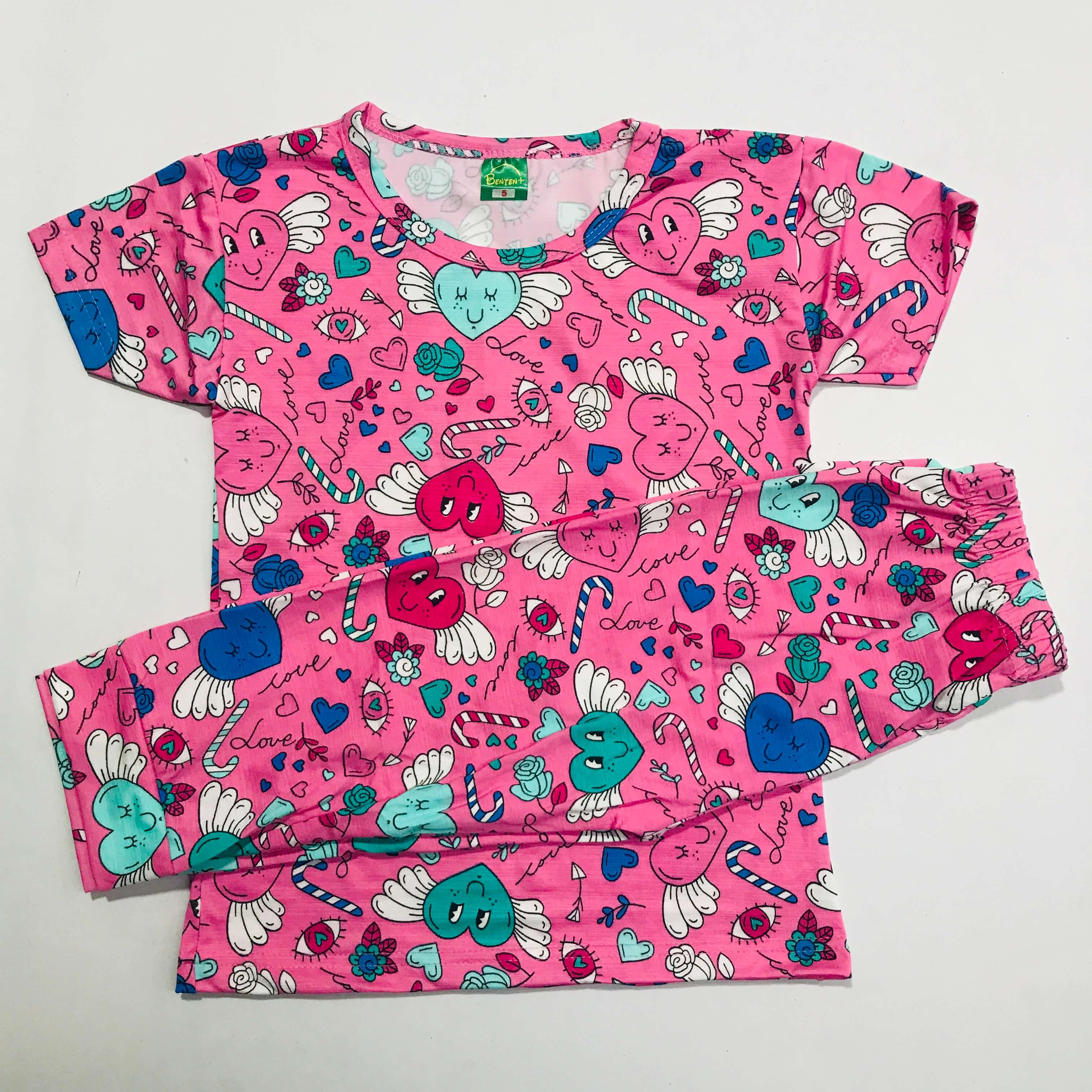 Cartoon Cuddles printed Pant Set