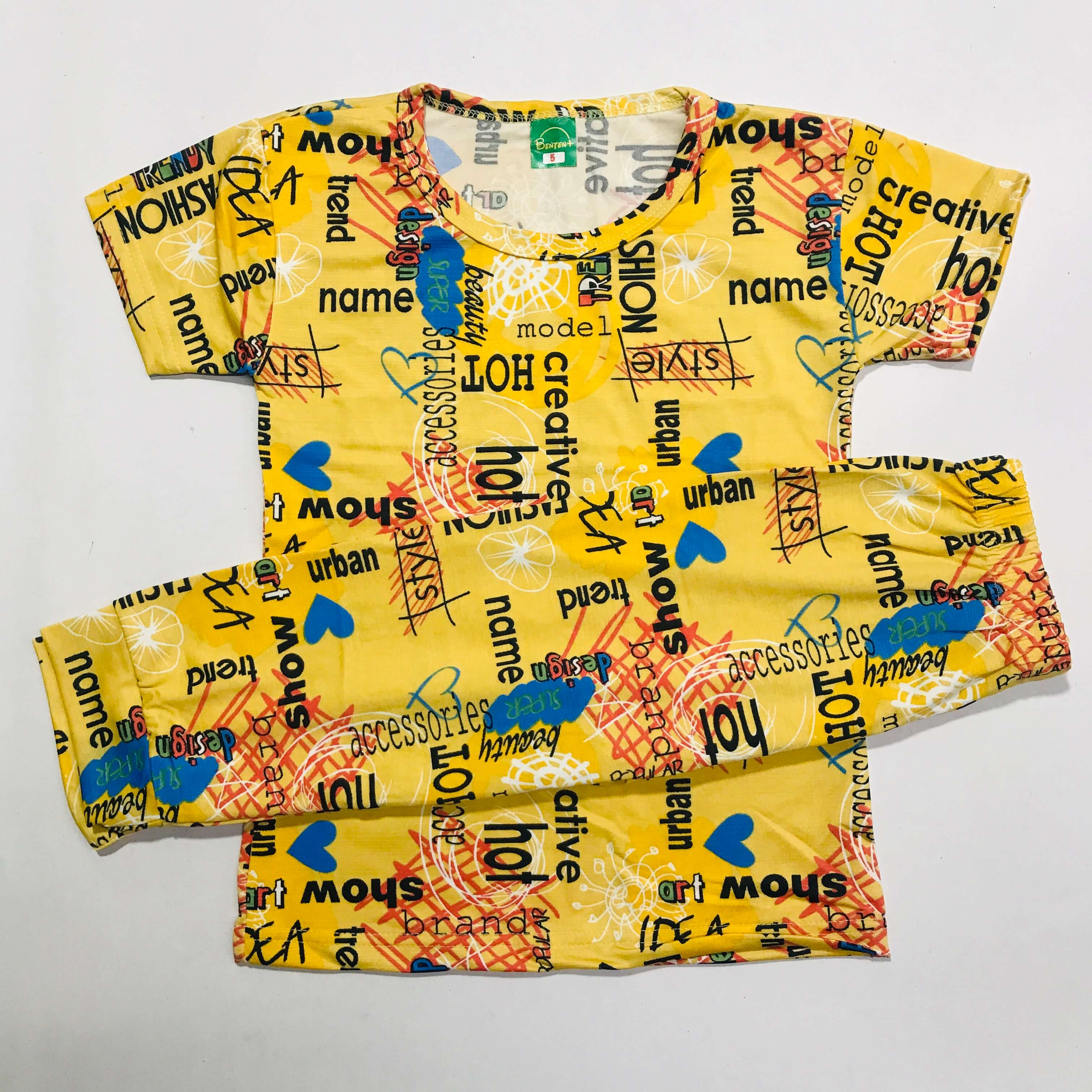 Cartoon Cuddles printed Pant Set