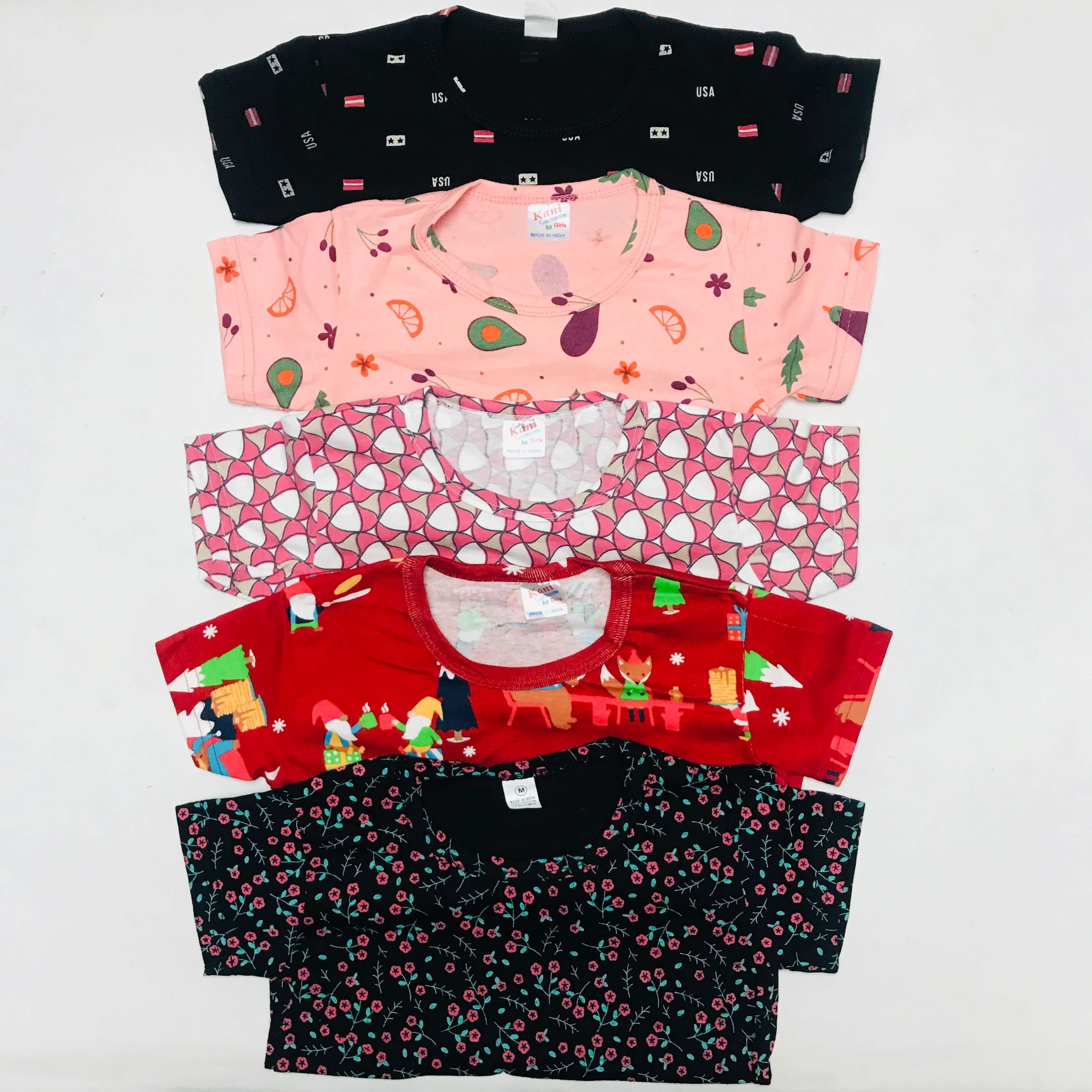 Kids Top Combo Pack of 5