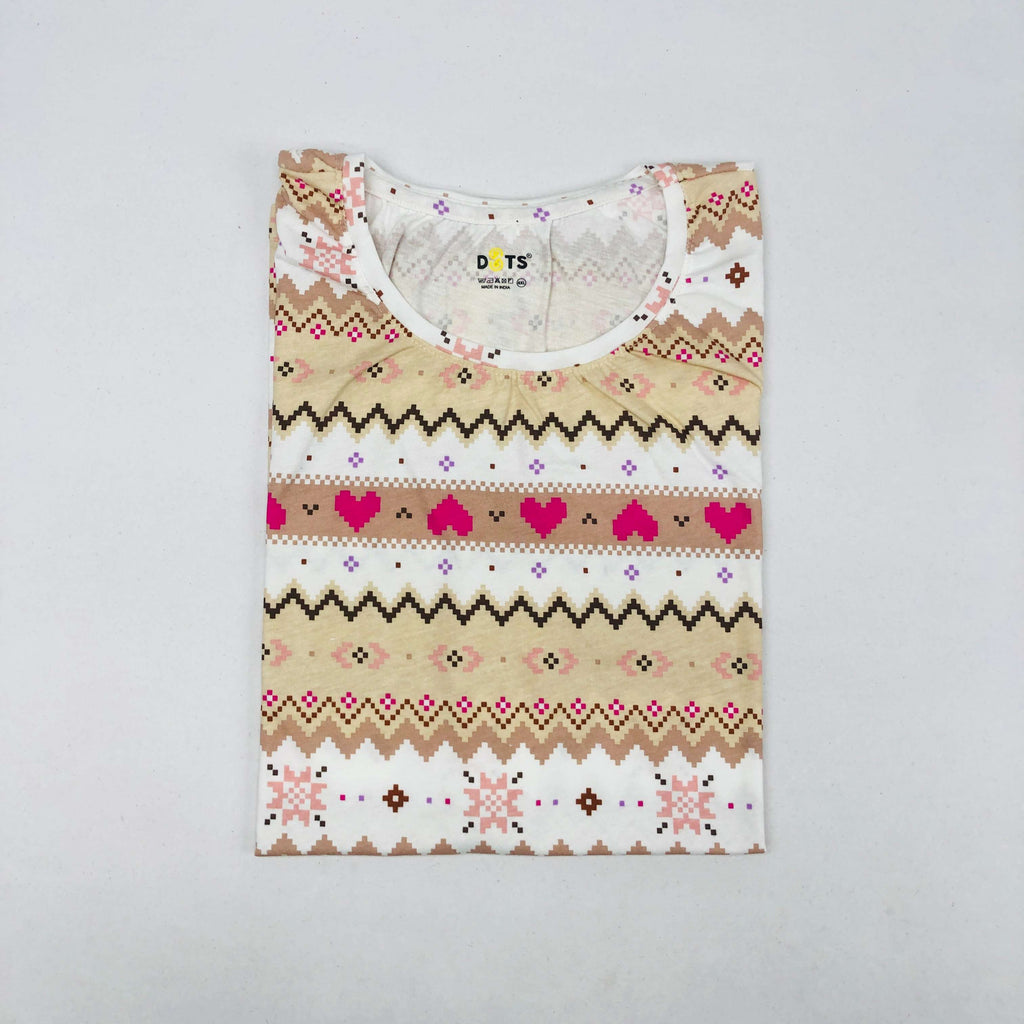 Dots Ladies Printed T-Shirt