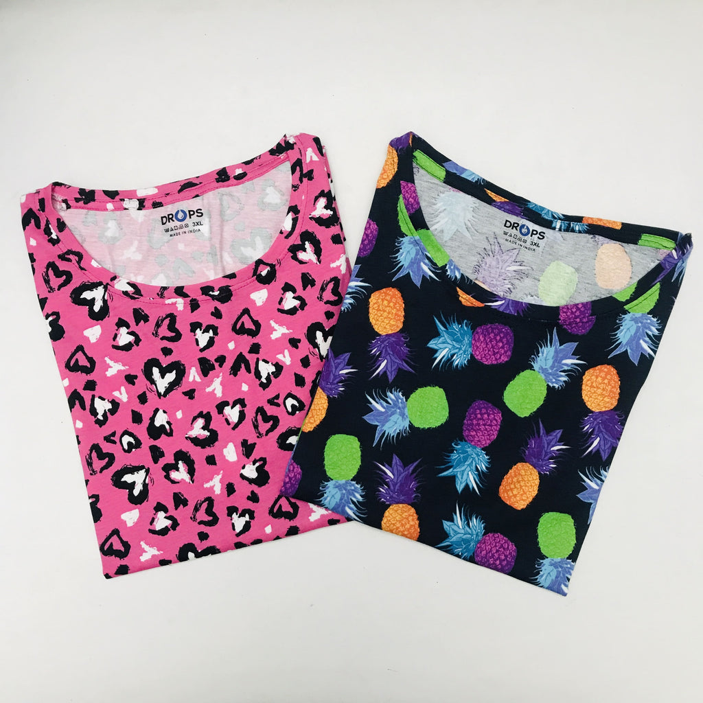 Ladies Tshirt Combo Pack Of 2 (3XL 42inch)