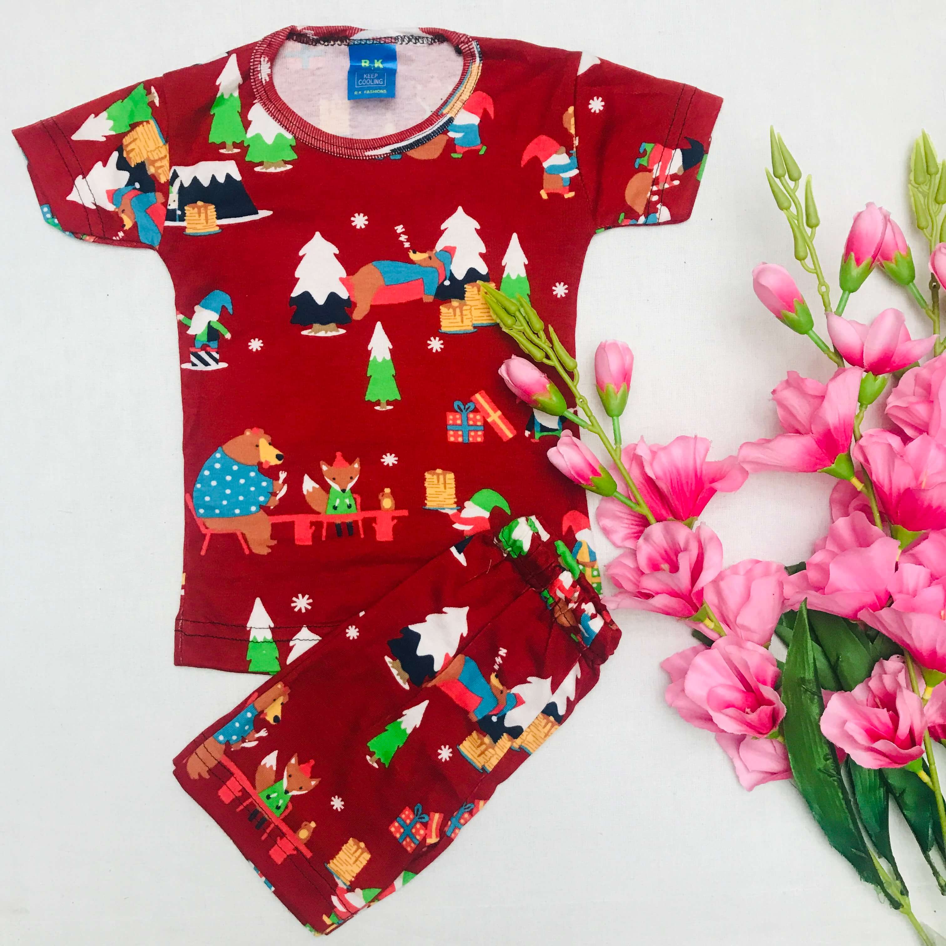 Kids Printed Shorts Set