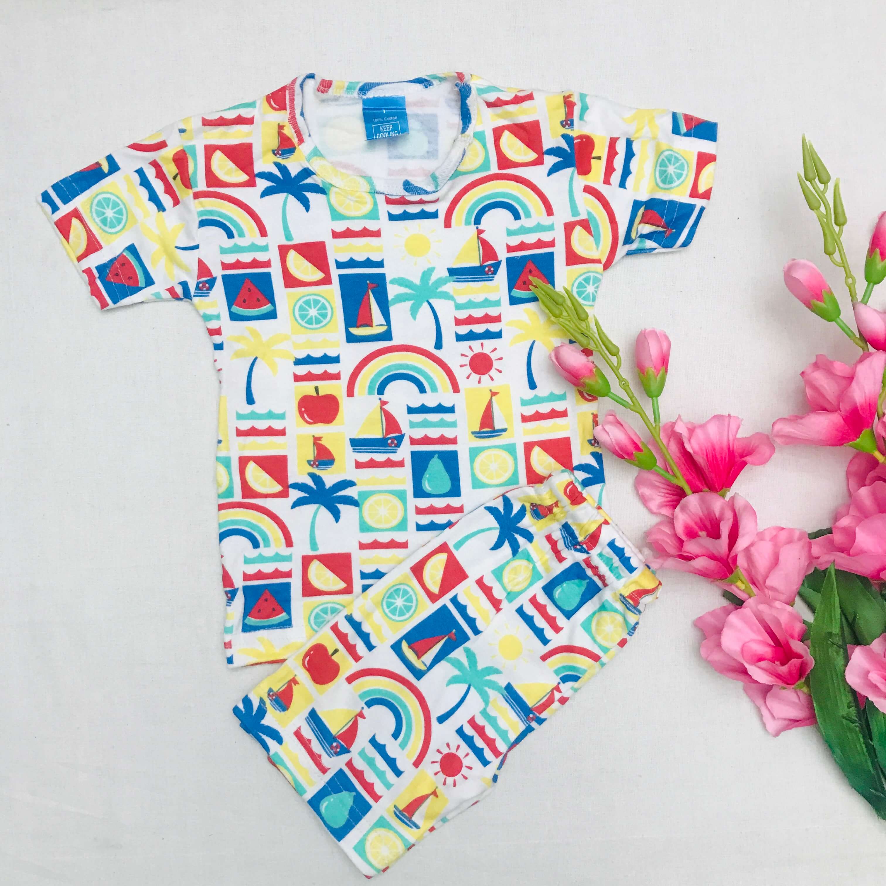 Kids Printed Shorts Set