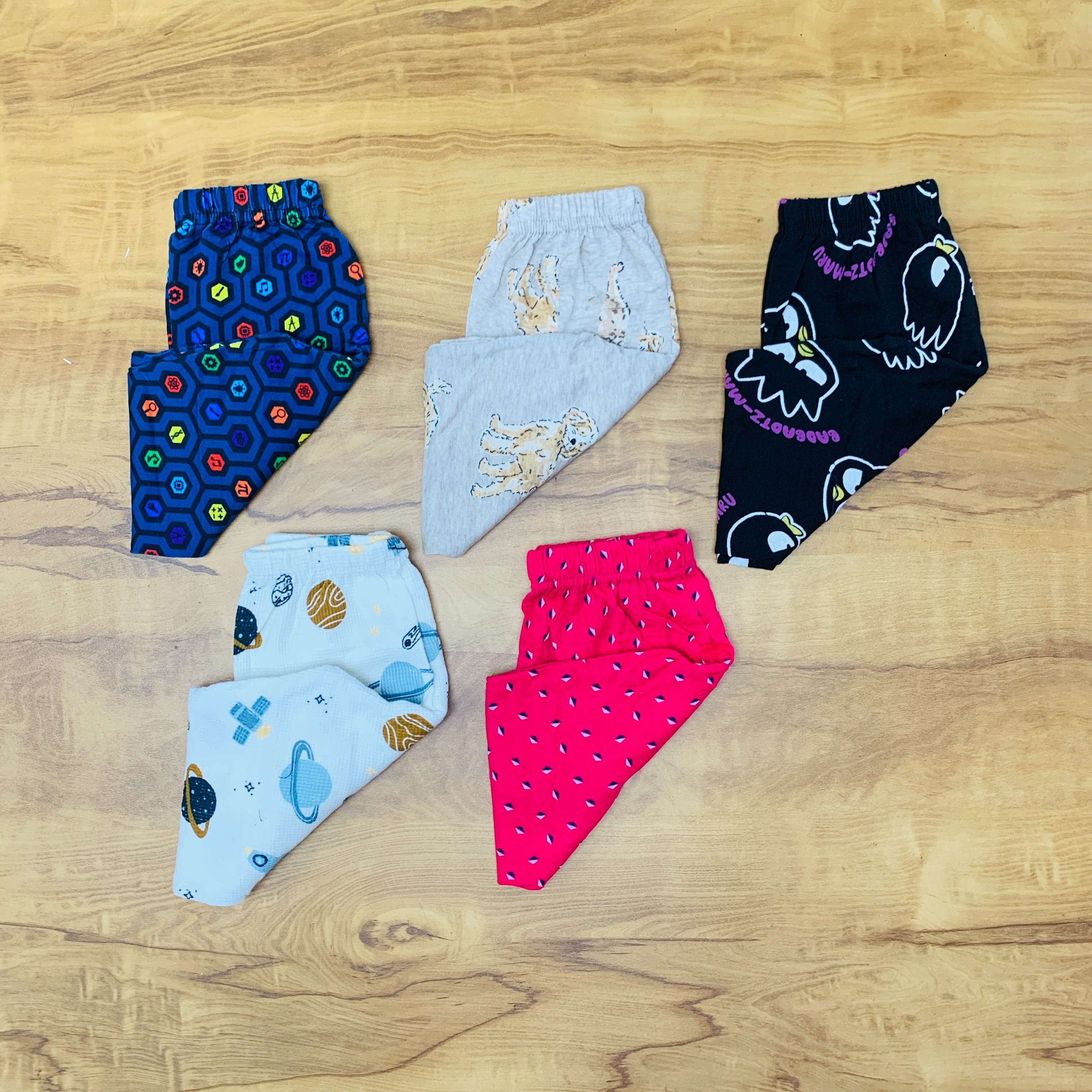 Unisex Kids Pants Pack of 5