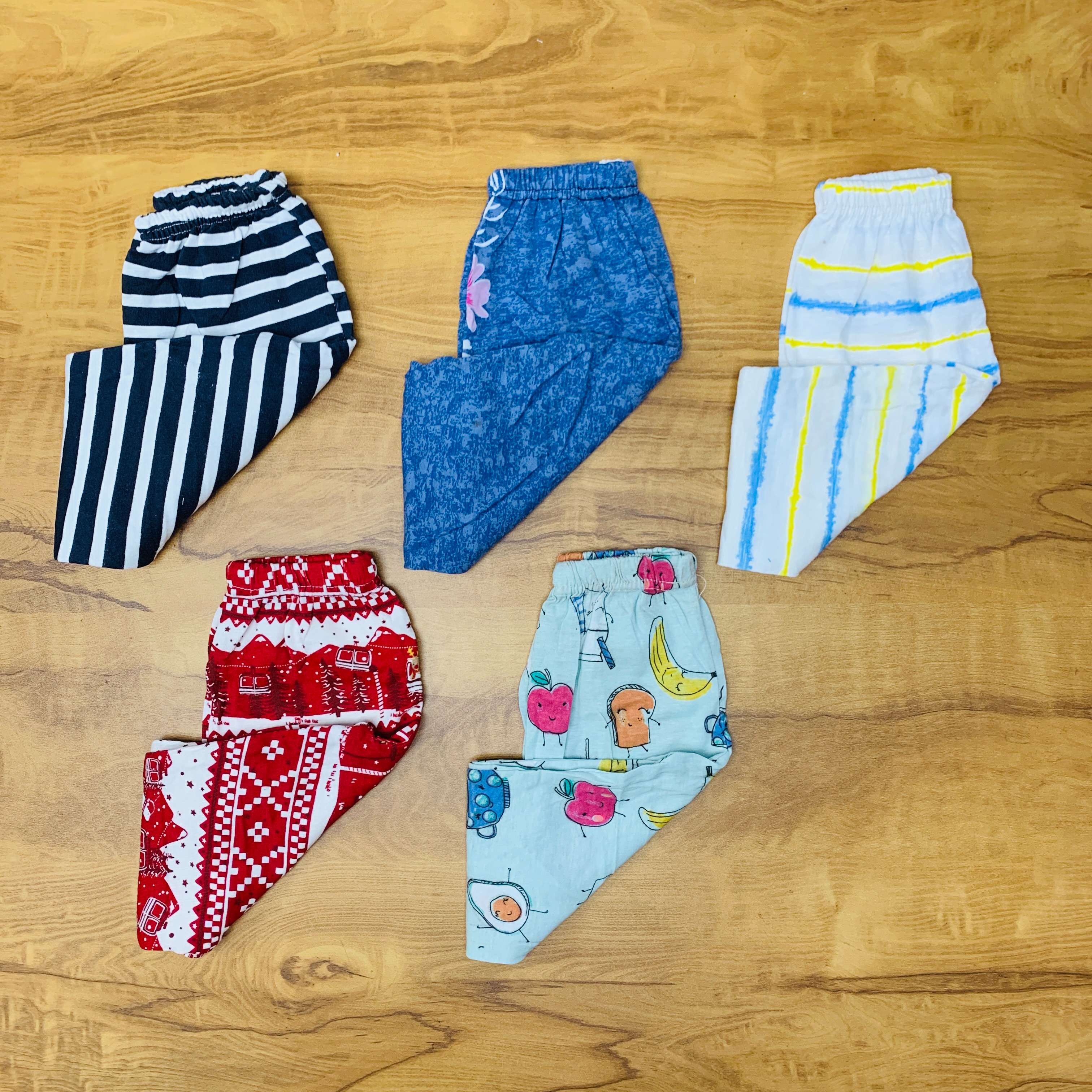 Unisex Kids Pants Pack of 5