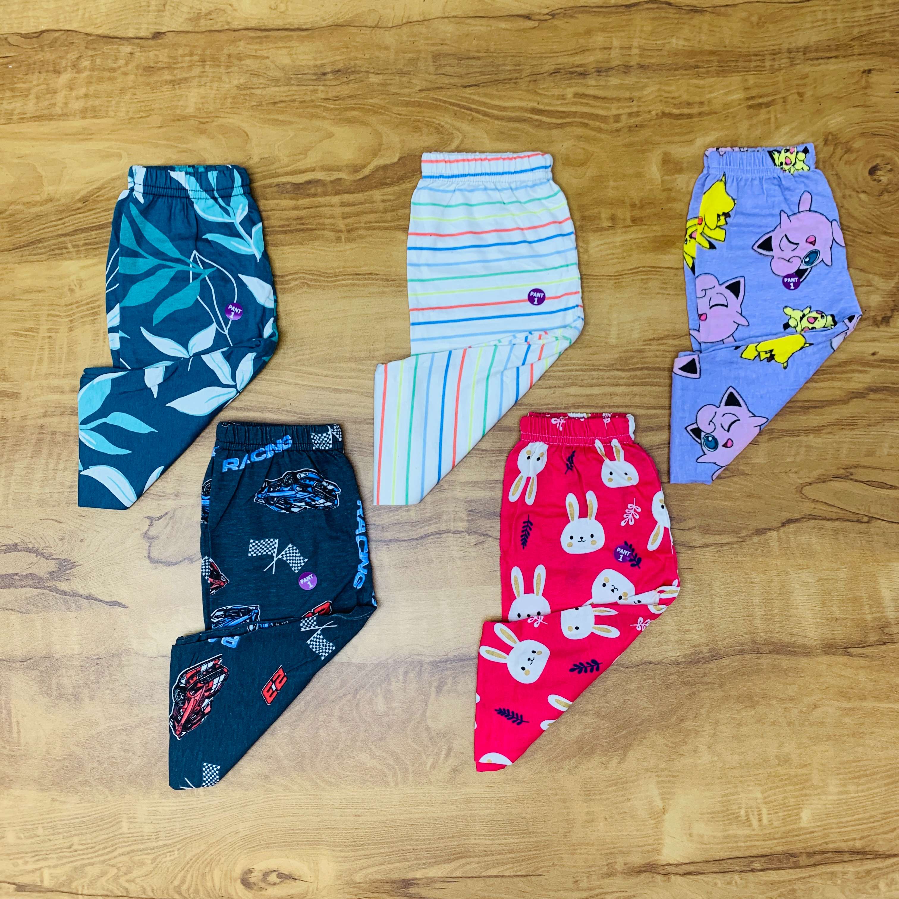 Unisex Kids Pants Pack of 5