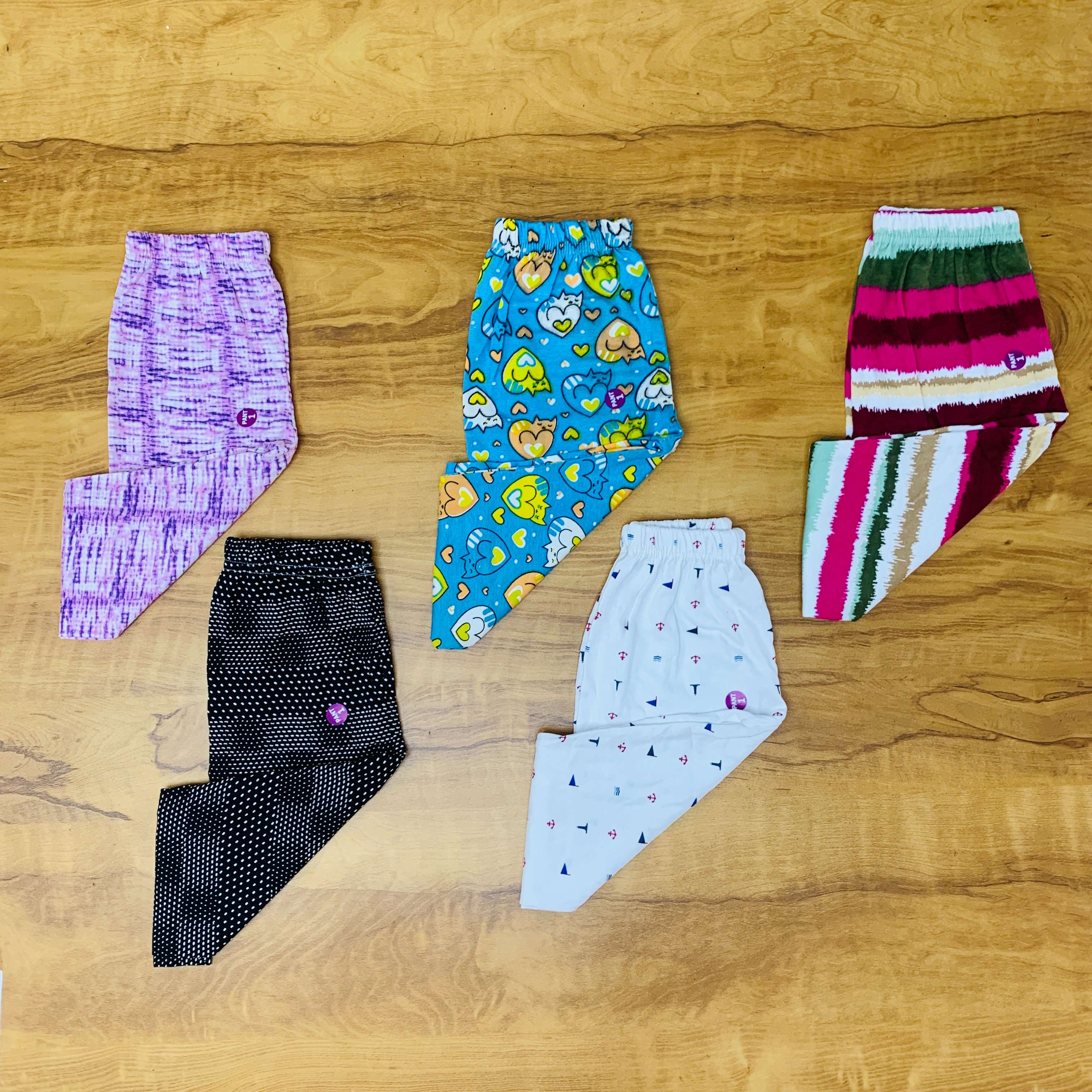 Unisex Kids Pants Pack of 5