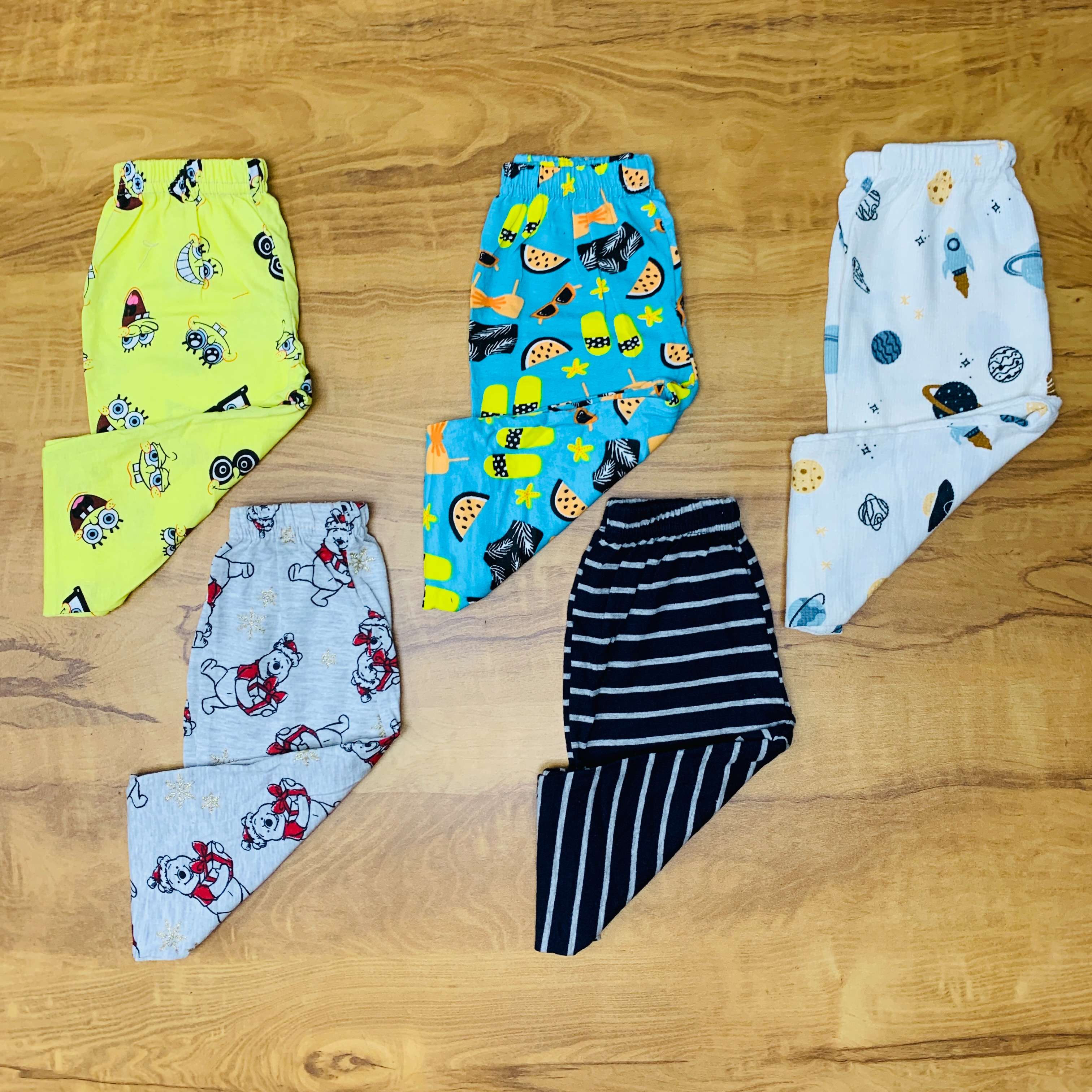 Unisex Kids Pants Pack of 5