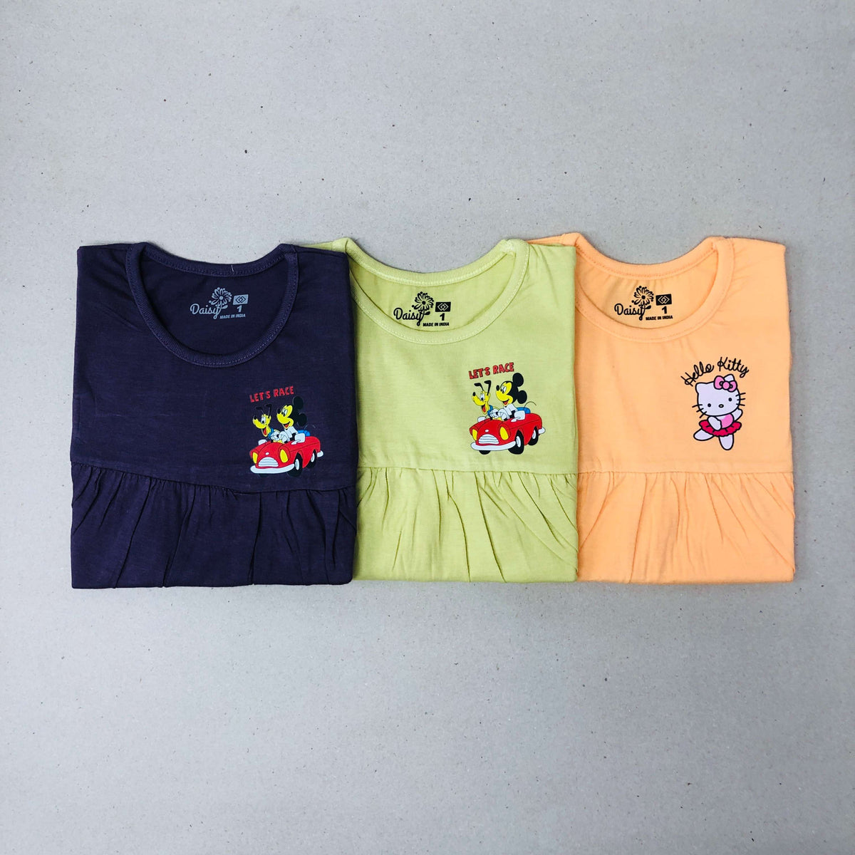 Daisy Frock Combo Pack Of 3 (9M-12M)
