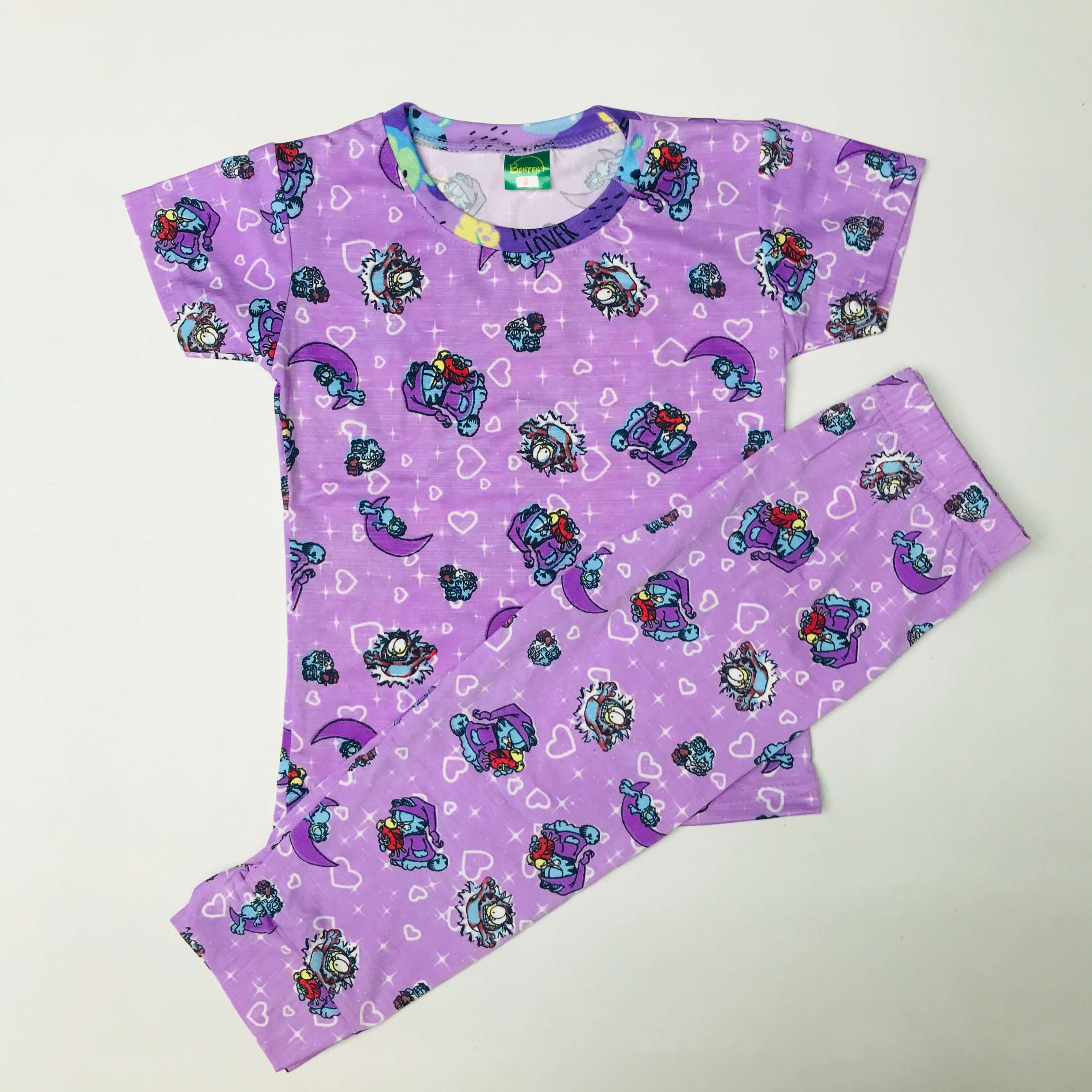 Cartoon Cuddles printed Pant Set