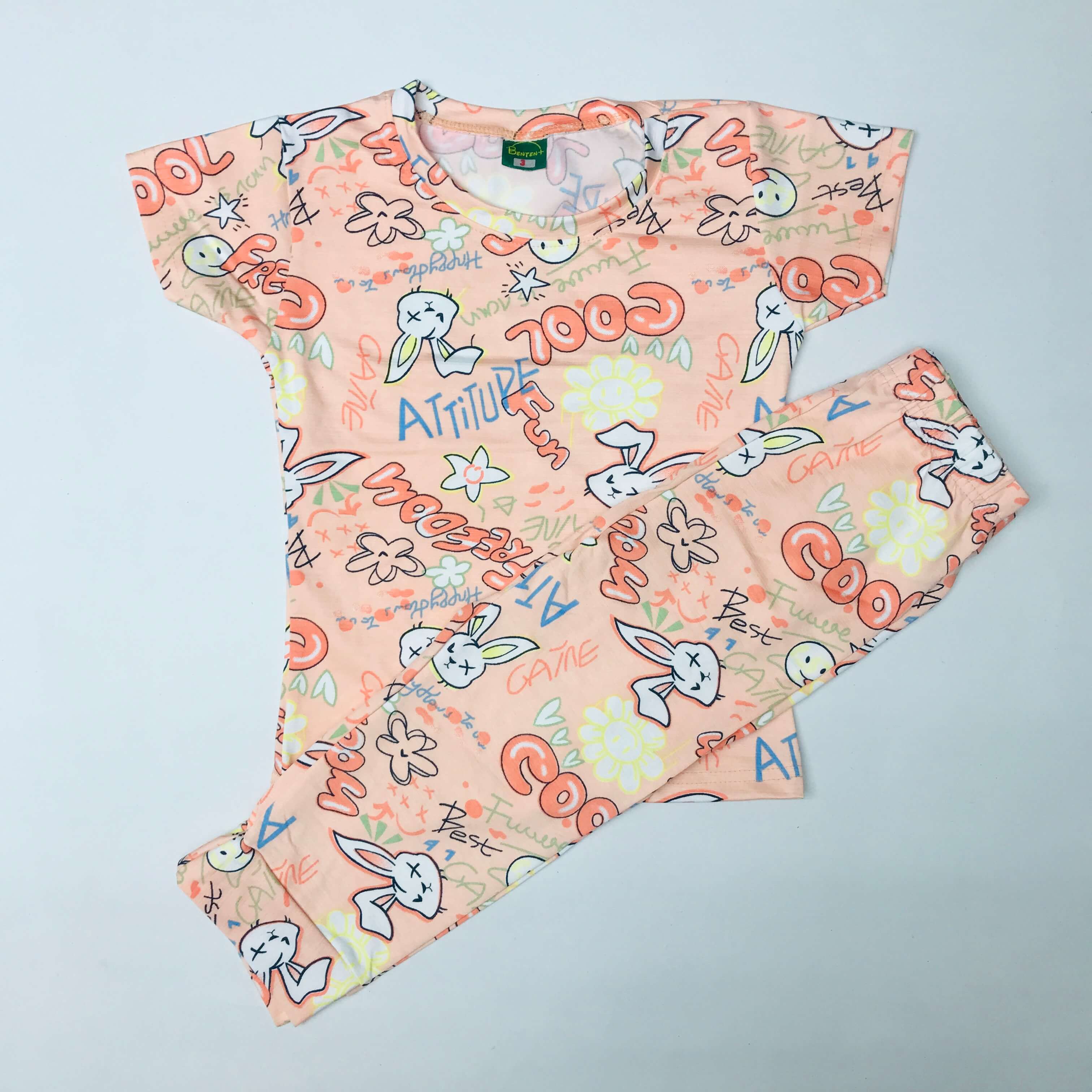 Cartoon Cuddles printed Pant Set