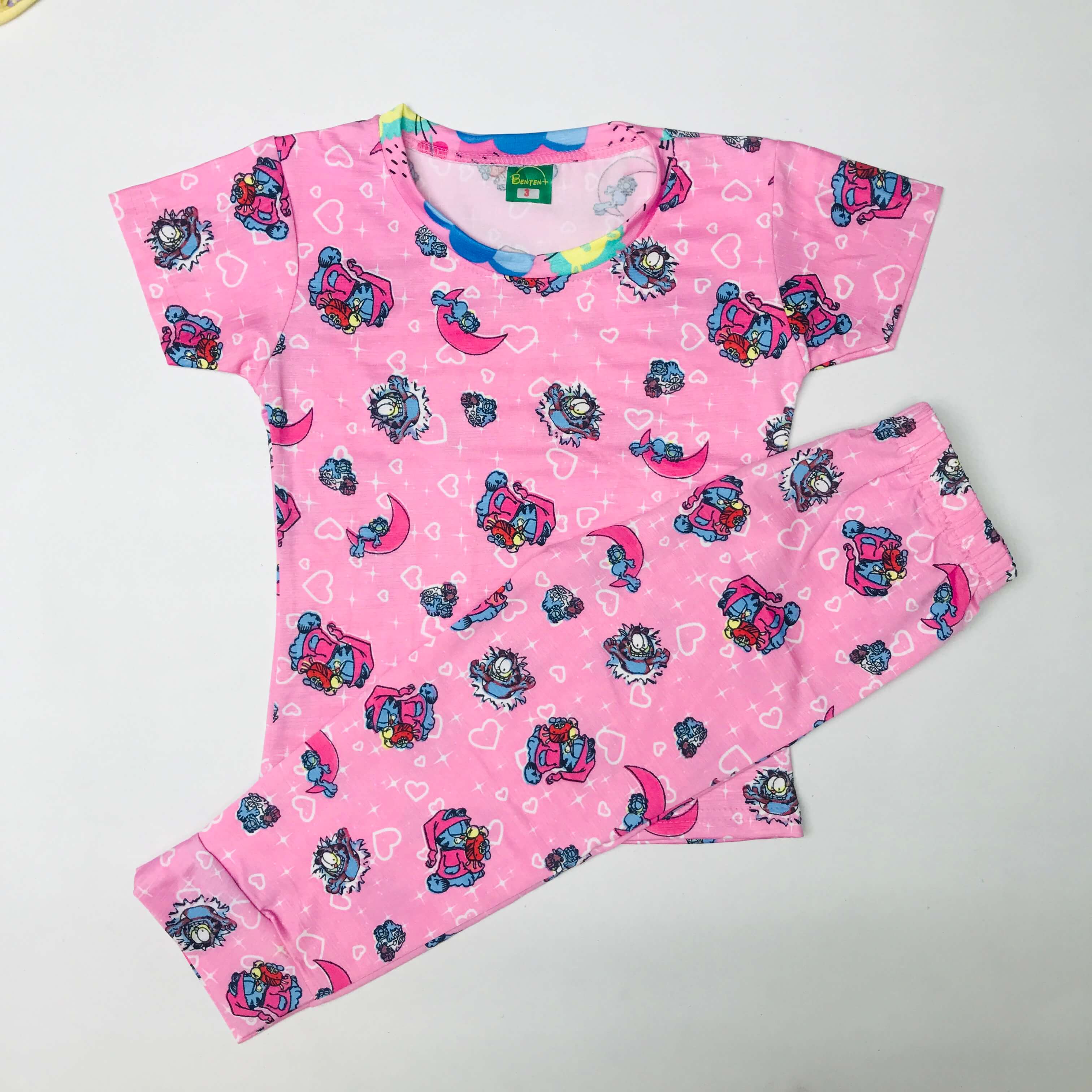 Cartoon Cuddles printed Pant Set