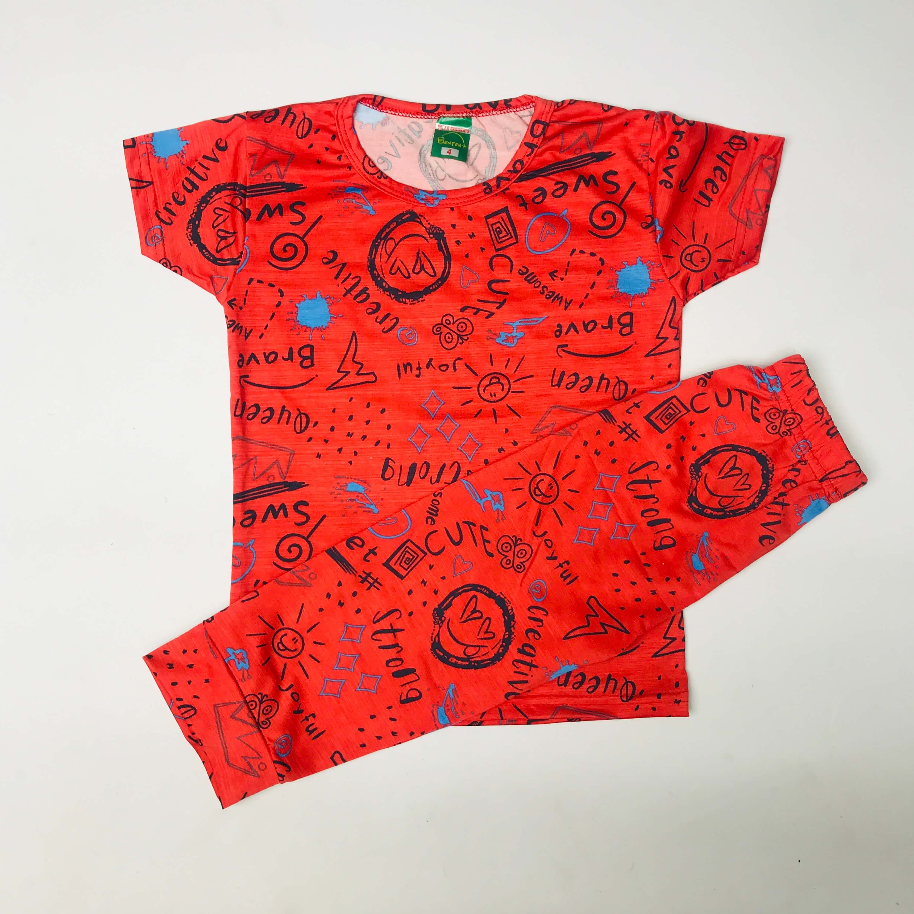 Cartoon Cuddles printed Pant Set