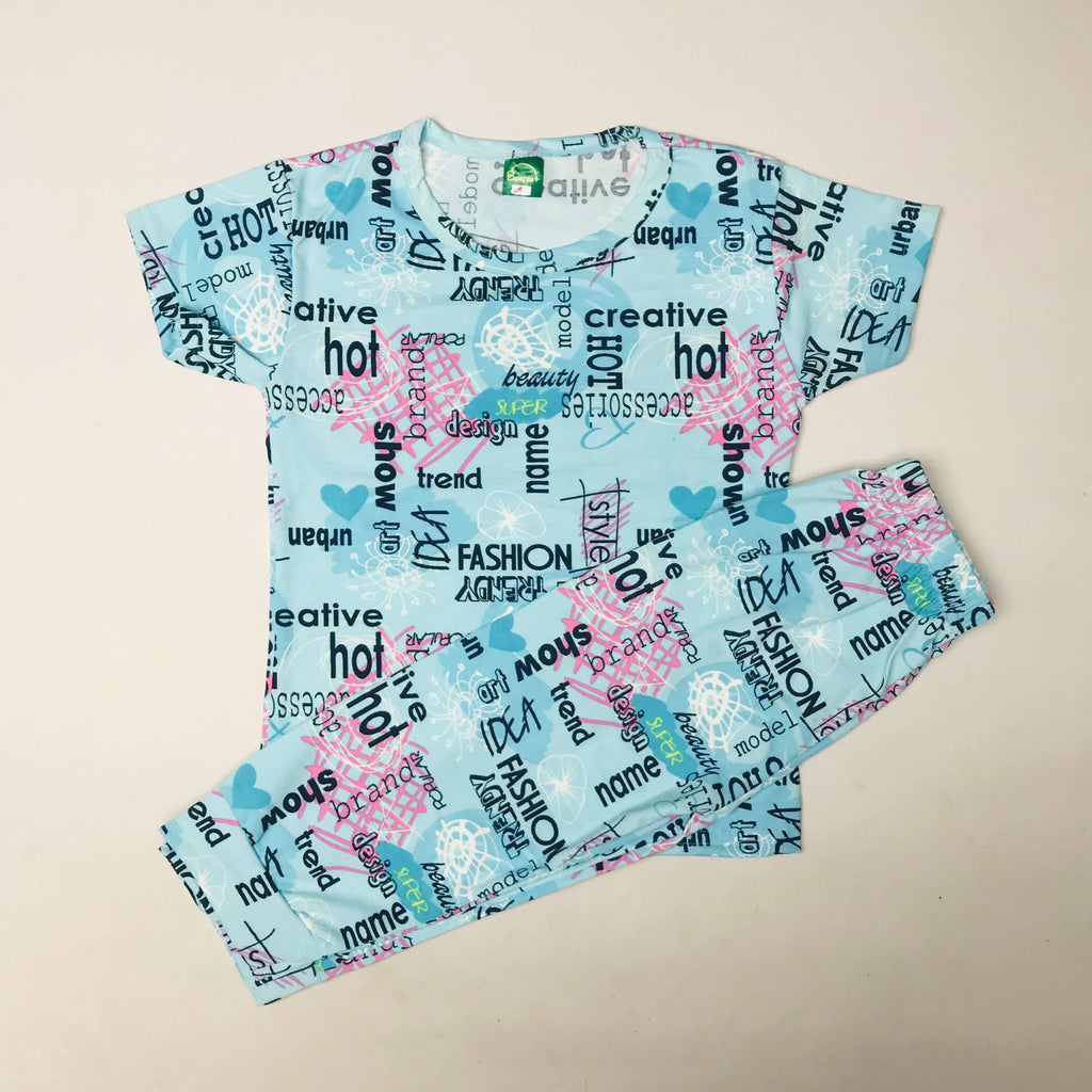 Cartoon Cuddles printed Pant Set