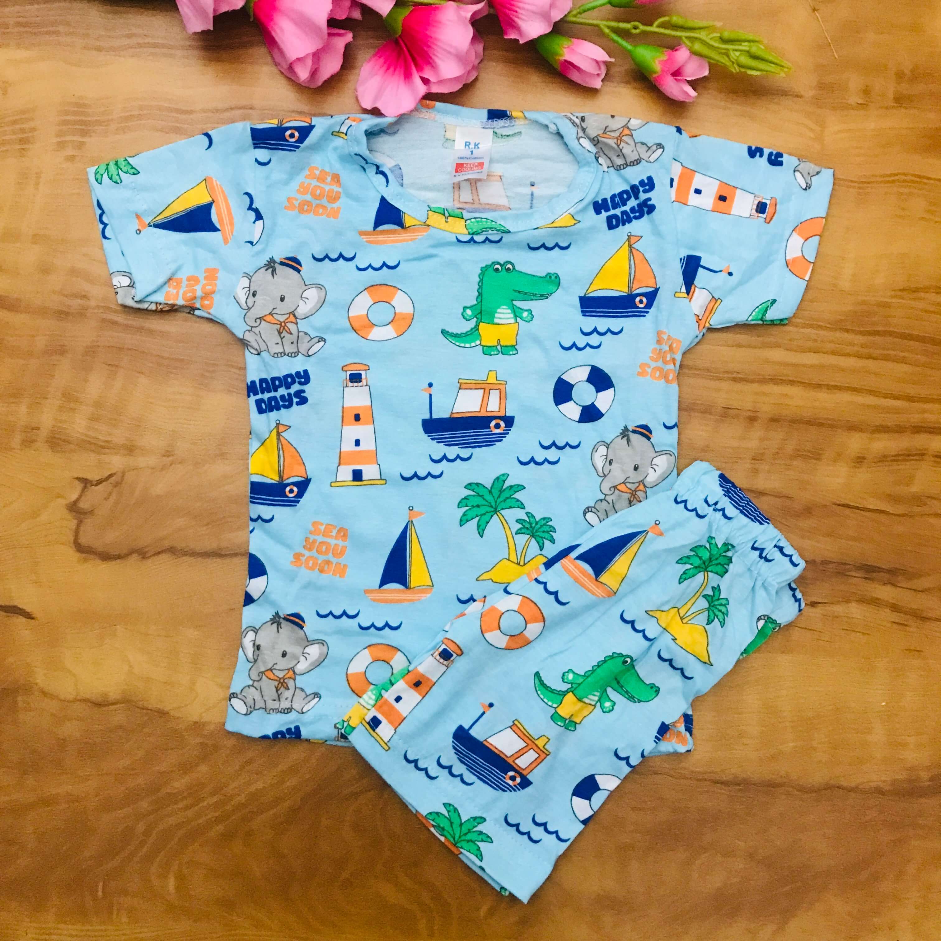 Kids Printed Shorts Set