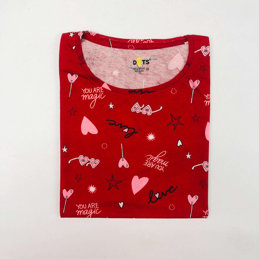 Dots Ladies Printed T-Shirt