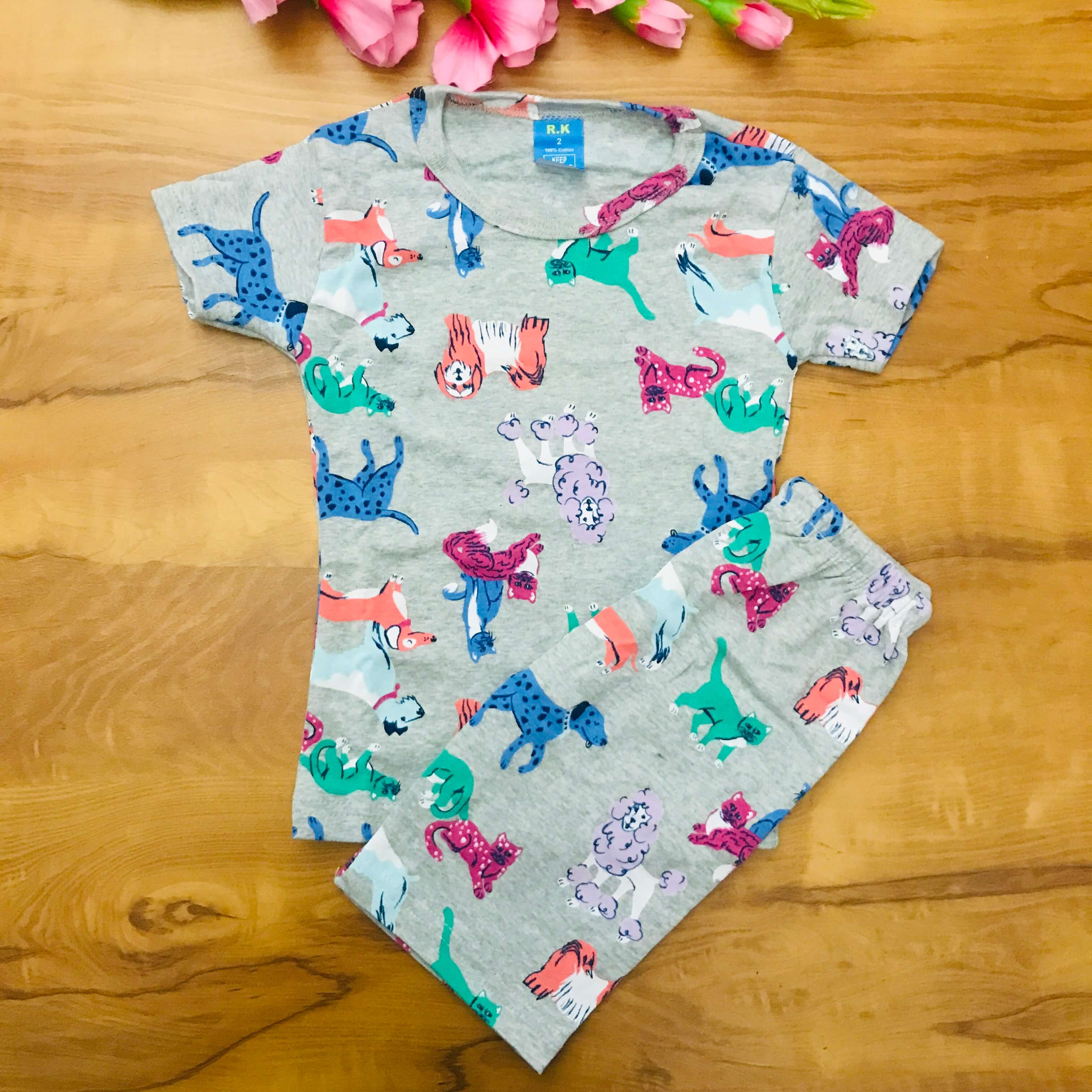 Kids Printed Shorts Set