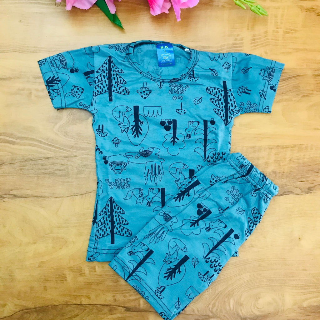 Kids Printed Shorts Set