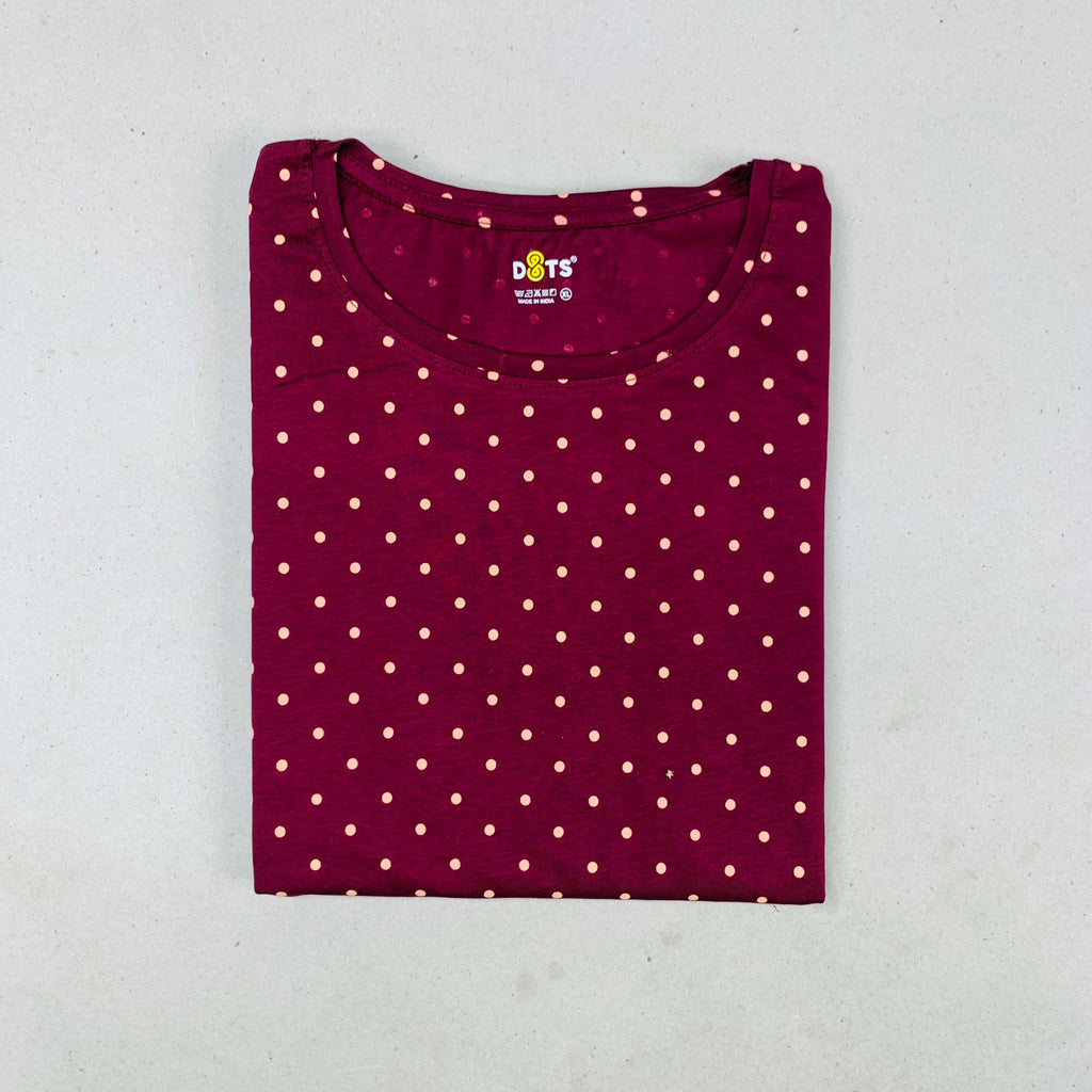 Dots Ladies Printed T-Shirt