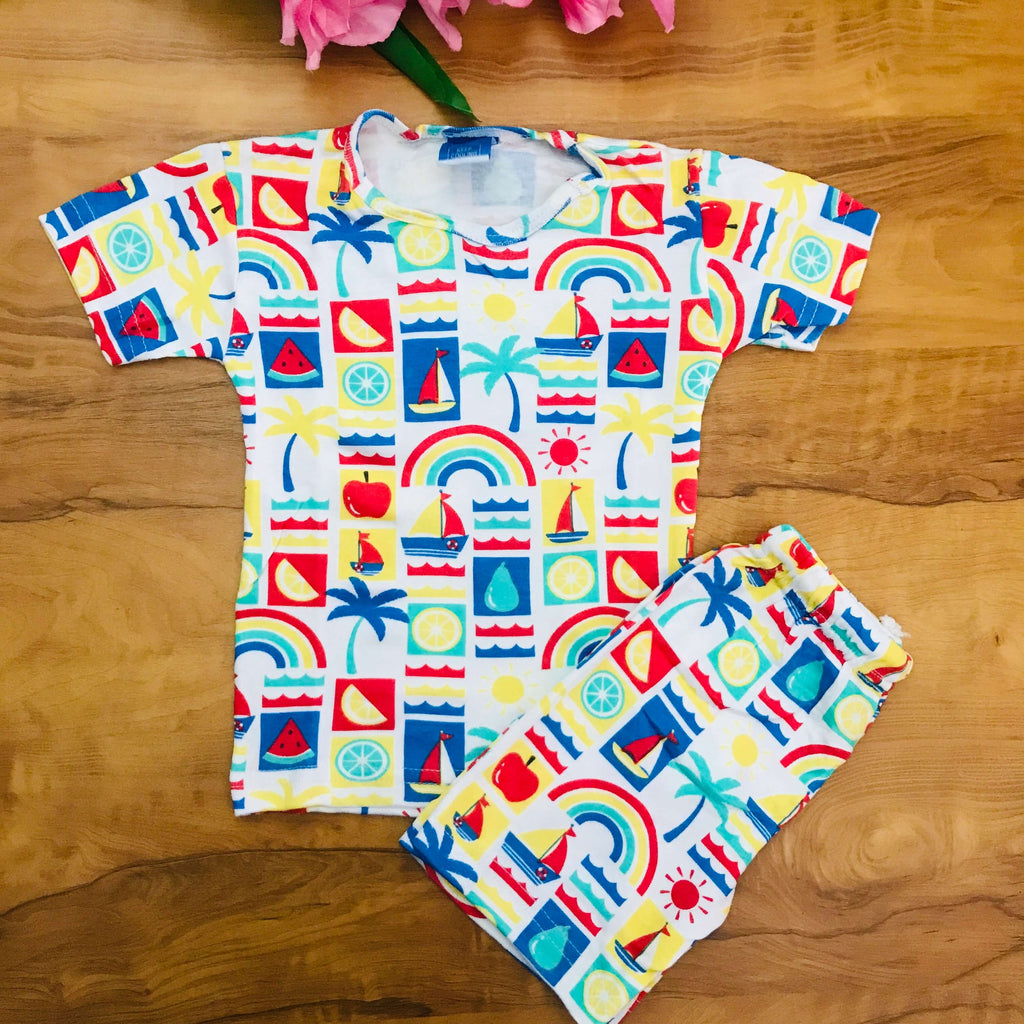 Kids Printed Shorts Set