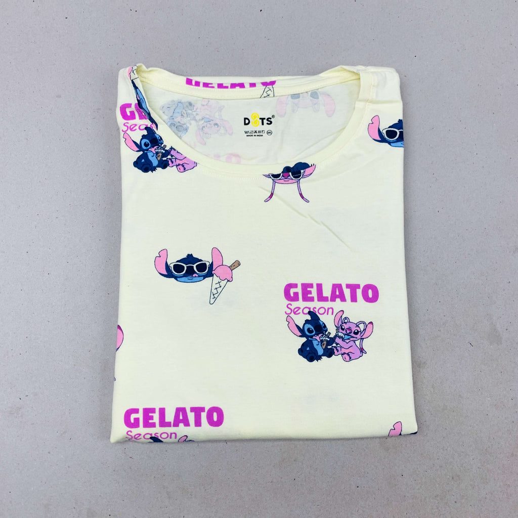 Dots Ladies Printed T-Shirt