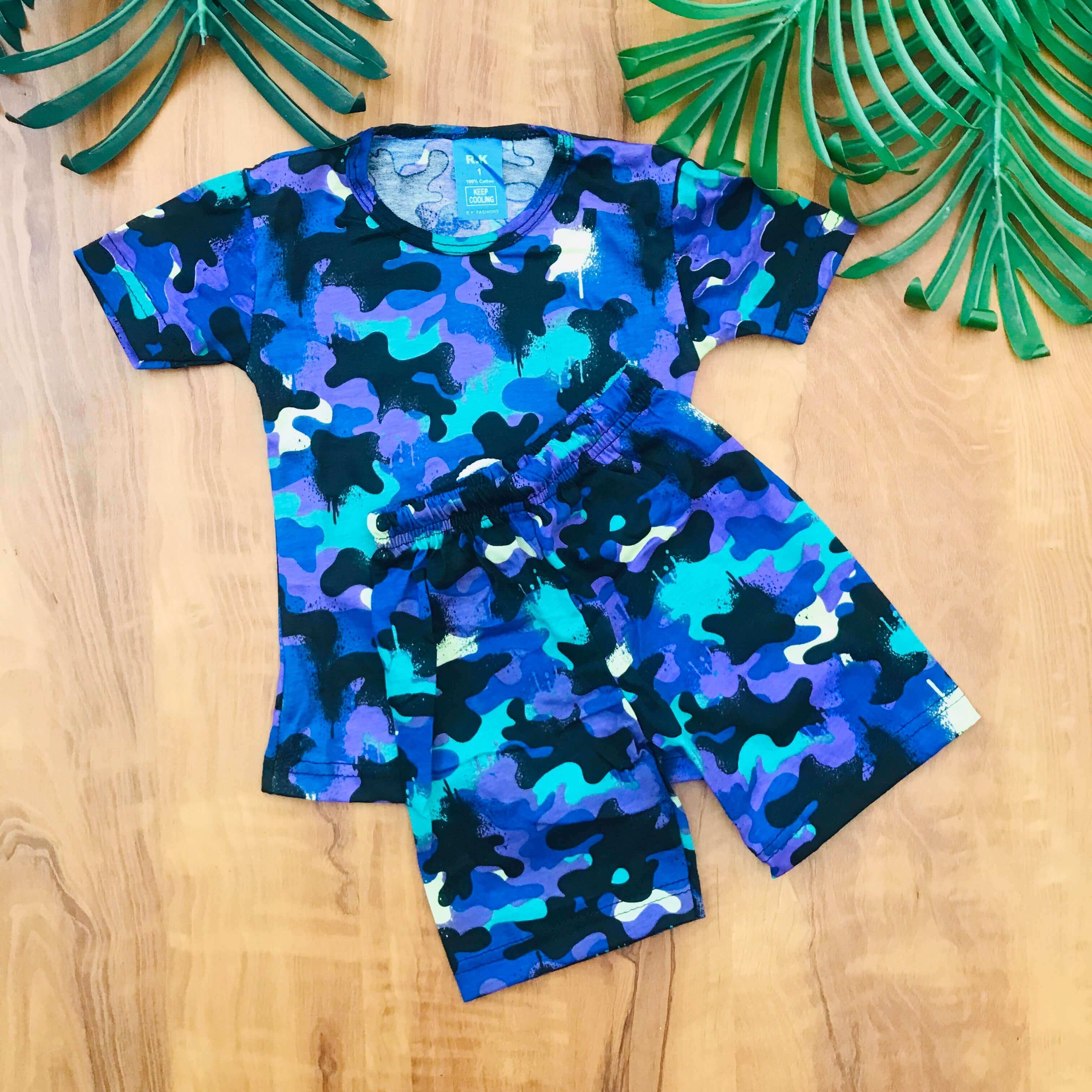 Kids Printed Shorts Set